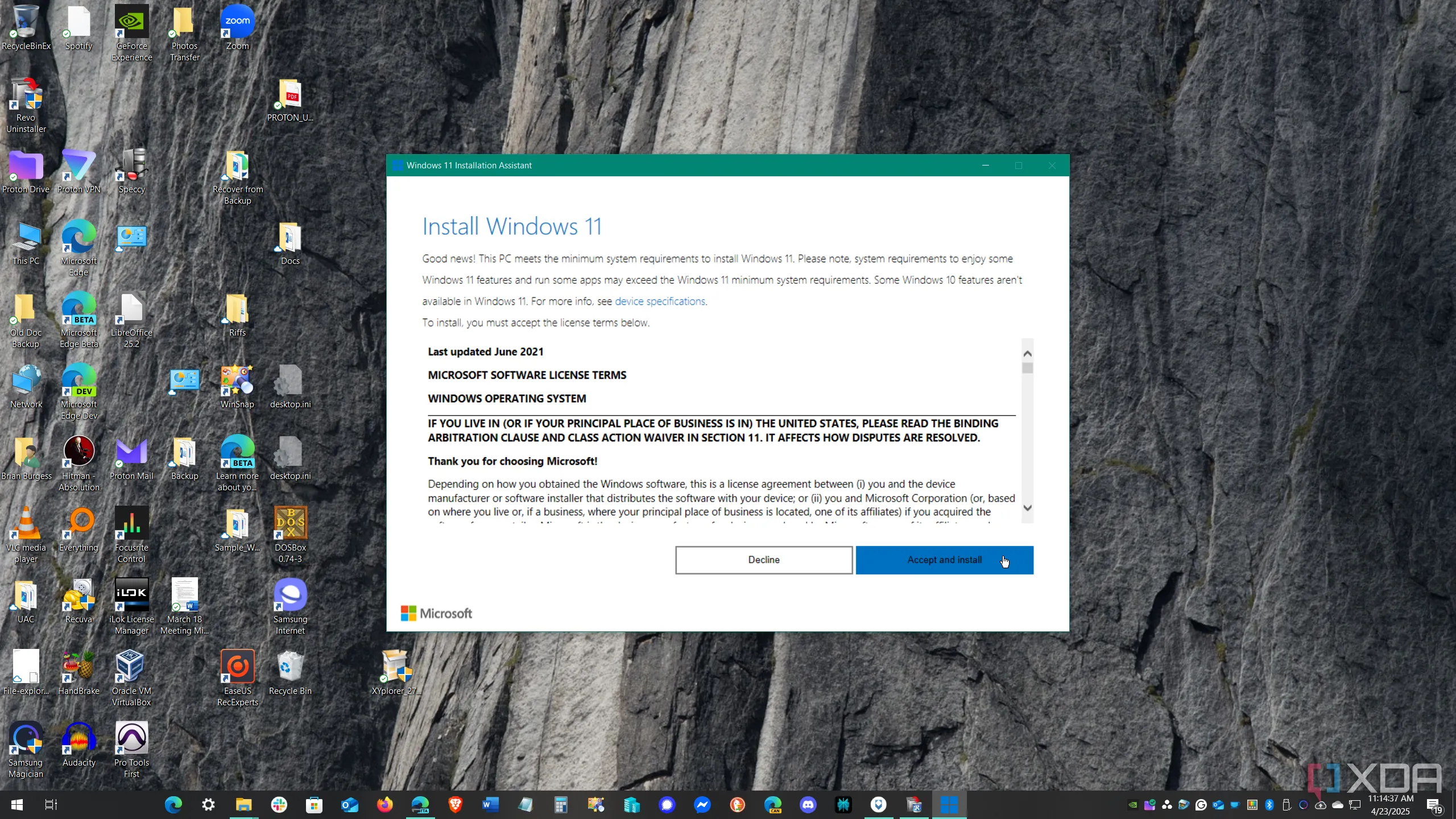 Màn hình khởi động Trợ lý cài đặt Windows 11 trên Windows 10, chuẩn bị cho quá trình nâng cấp tại chỗ