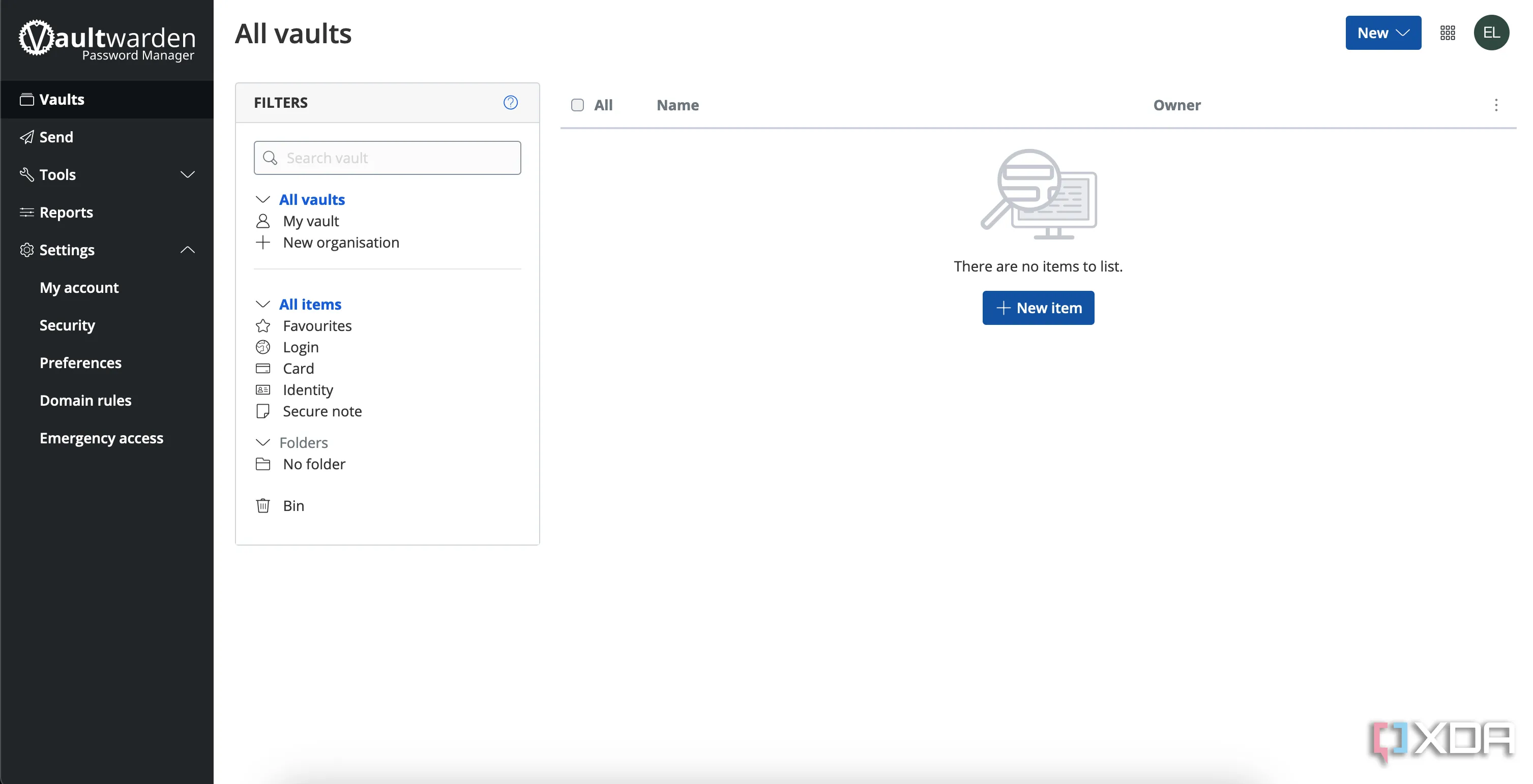 Màn hình lưu trữ ghi chú bảo mật trong Bitwarden, minh họa việc mã hóa thông tin cá nhân