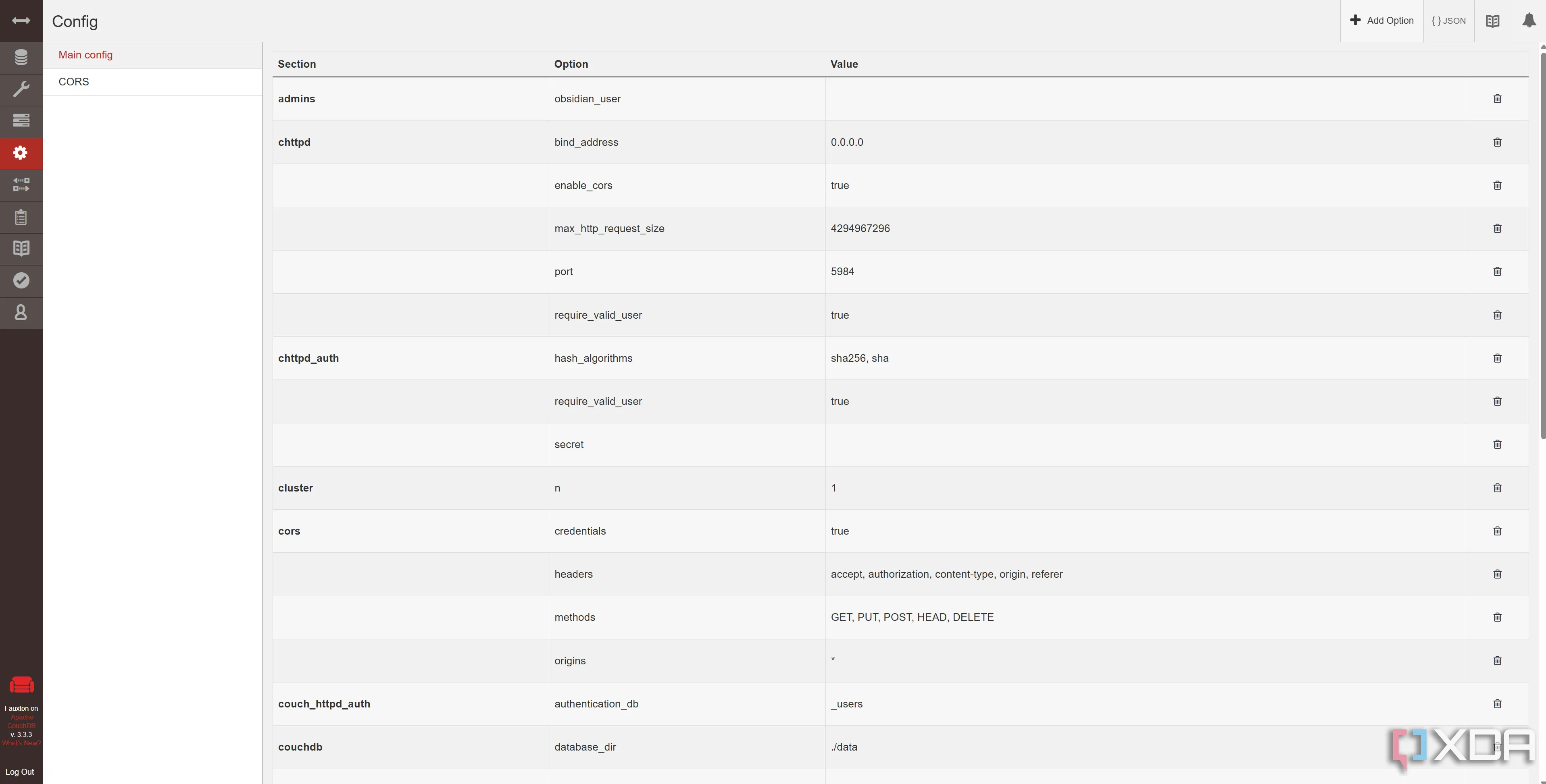 Màn hình tạo database mới trong CouchDB với tùy chọn phân vùng &quot;non-partitioned&quot;
