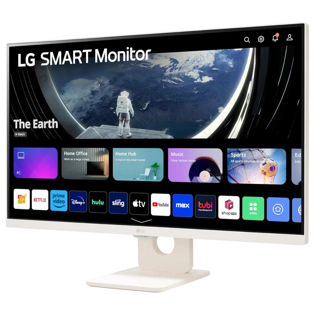Màn hình thông minh LG MyView 27SR50F-W màu trắng thanh lịch