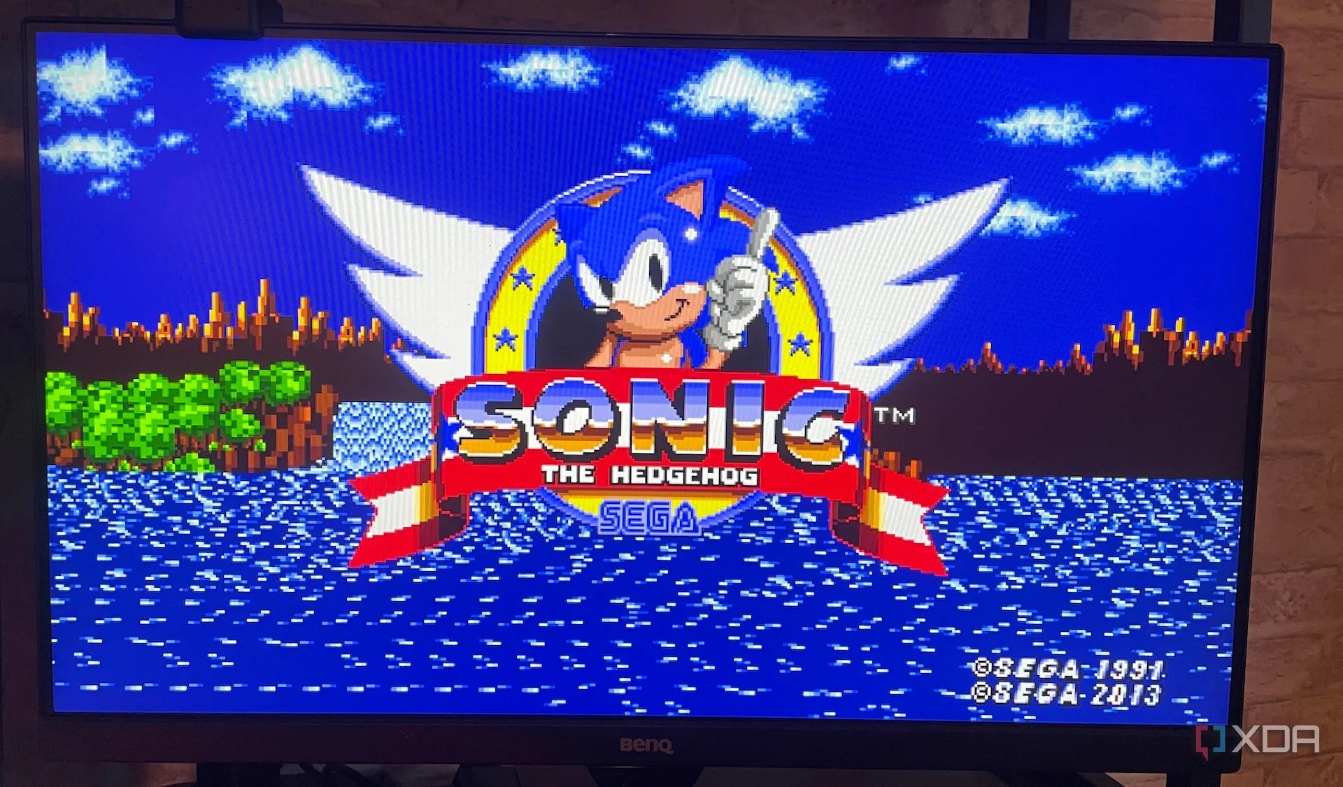 Màn hình trò chơi Sonic the Hedgehog trên Sega Genesis