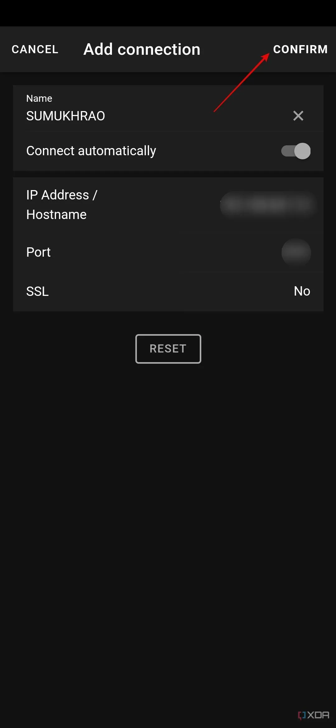 Màn hình xác nhận kết nối thành công Macro Deck giữa điện thoại và PC
