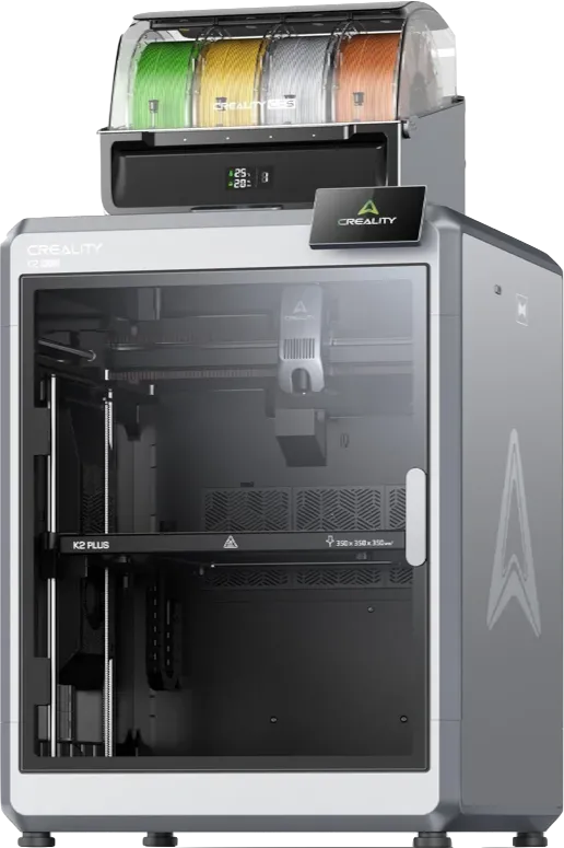 Máy in 3D CoreXY Creality K2 Plus Combo với thiết kế trong suốt, một lựa chọn hiện đại cho người dùng muốn nâng cấp.