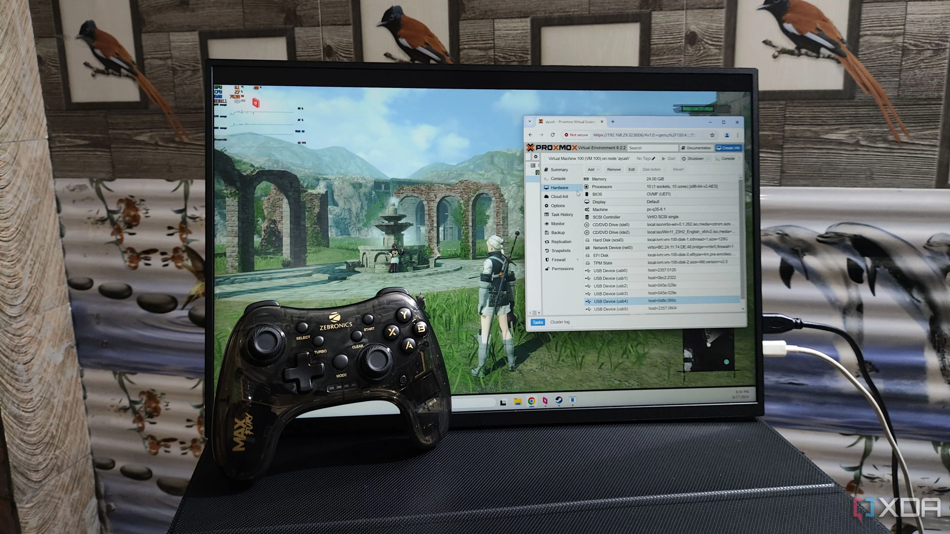 Minh họa việc chạy game nặng trên máy ảo Windows 11, một ví dụ về thử nghiệm hệ điều hành trên phần cứng không chính thức
