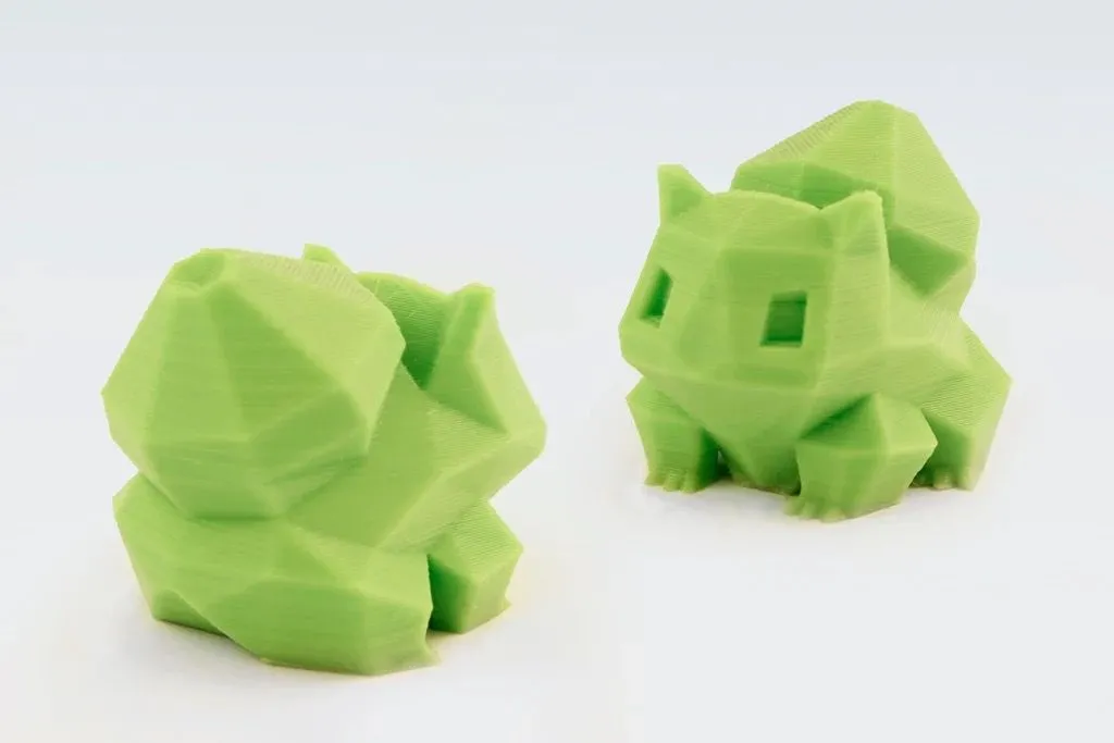 Mô hình Bulbasaur low-poly giúp kiểm tra các mặt phẳng sắc nét và đường nét