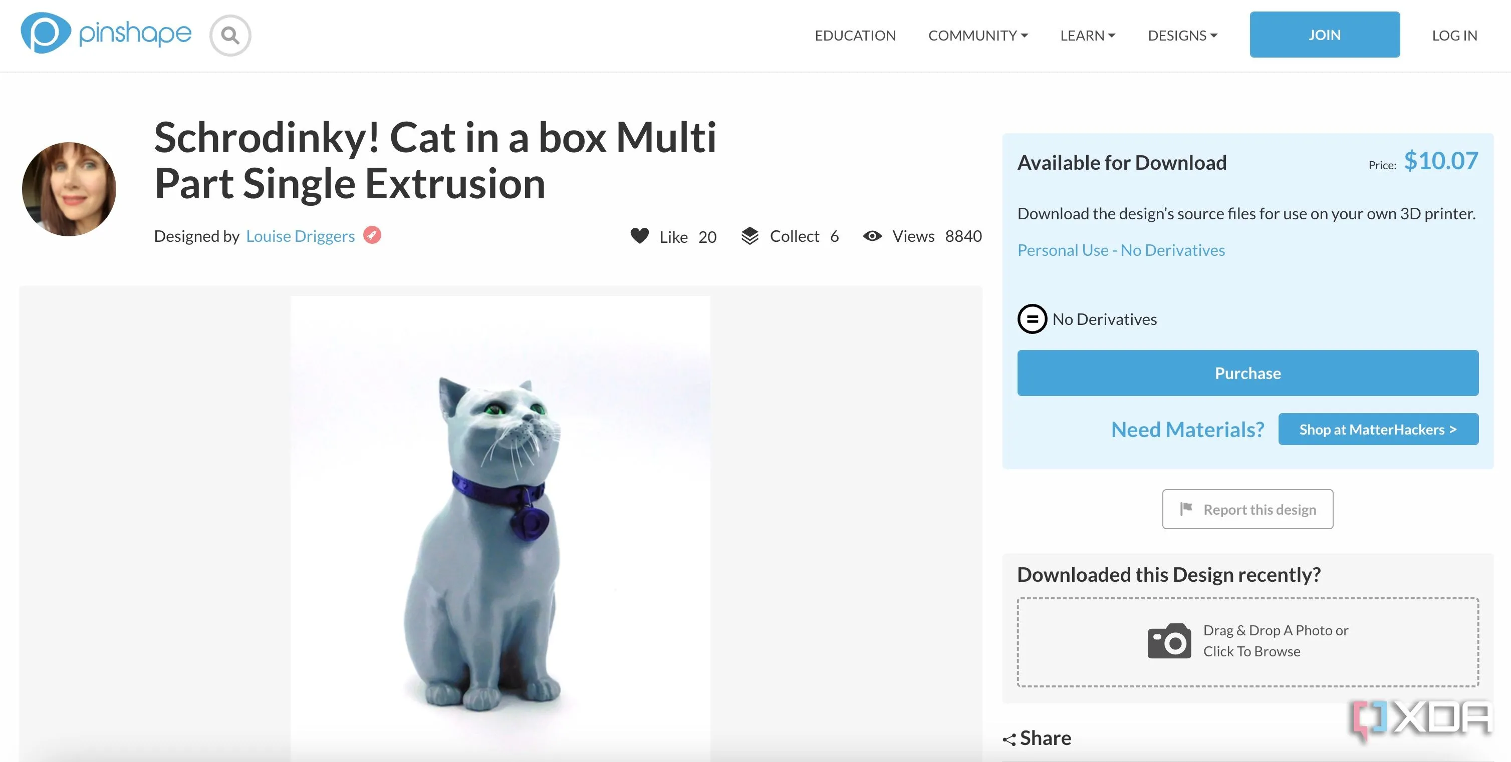 Mô hình in 3D có phí hiển thị trên Yeggi, cho thấy sự đa dạng lựa chọn