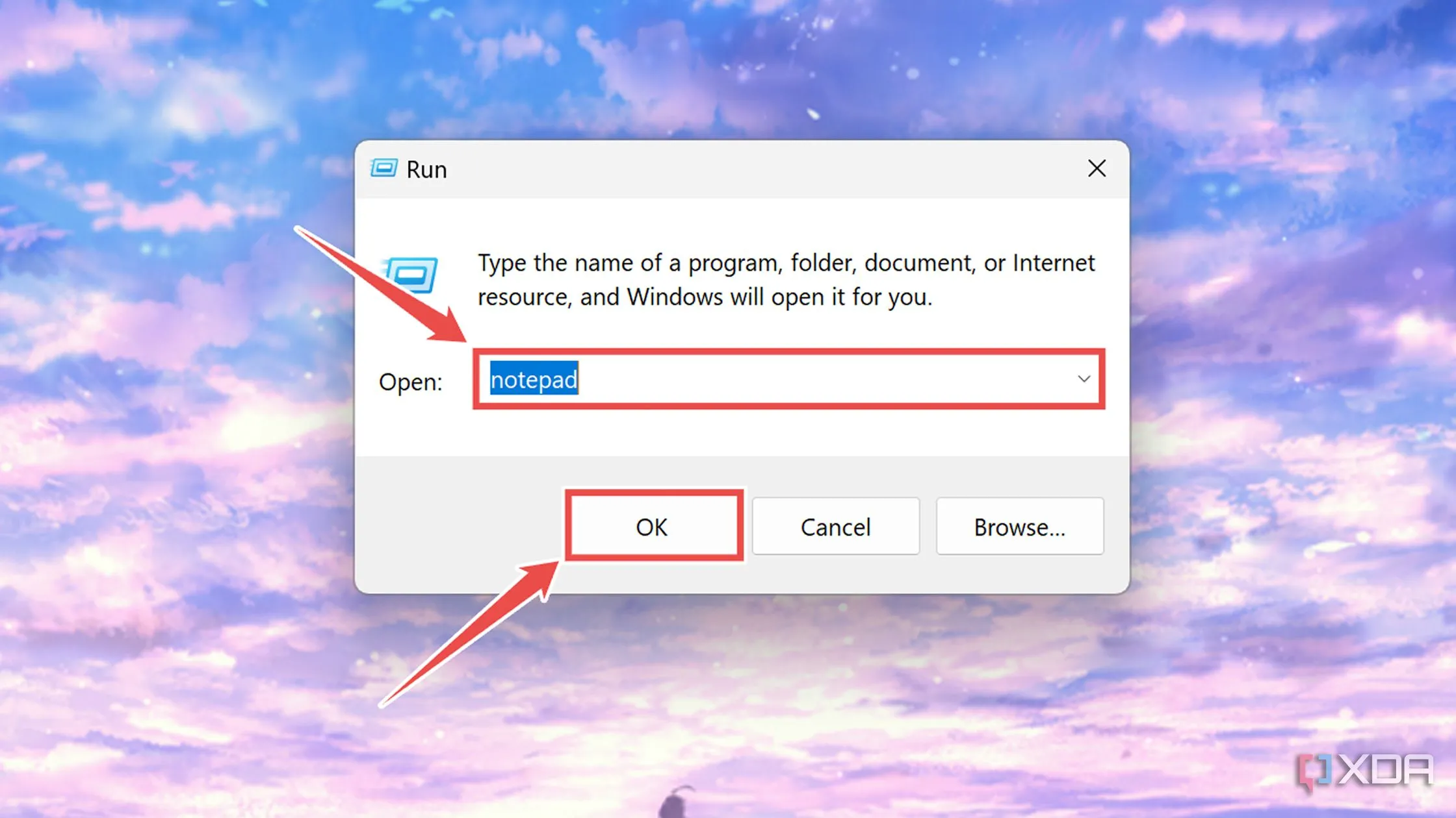 Mở Notepad để tạo script Robocopy
