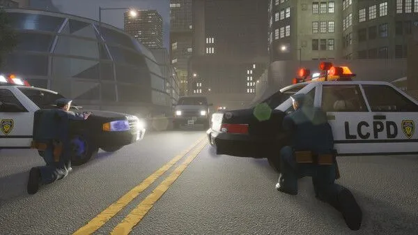 Một cảnh hành động trong Grand Theft Auto III Remastered, phiên bản làm lại của tựa game thế giới mở 3D tiên phong tại thành phố Liberty City.