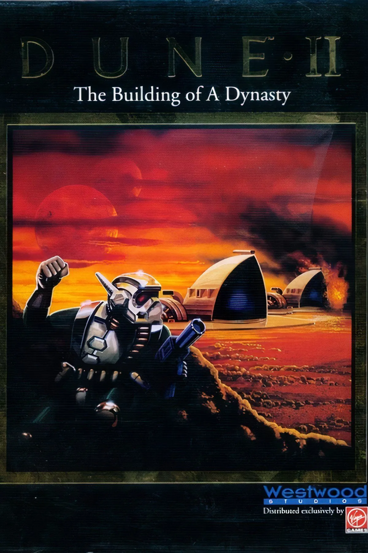 Một cảnh trong game Dune II: The Building of a Dynasty, tựa game định hình thể loại RTS kinh điển.