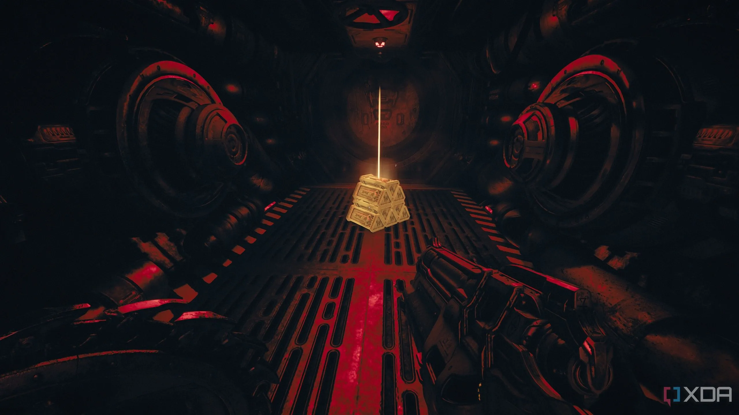 Một chồng vàng (gold stack) ẩn sâu bên trong hệ thống thông gió tại Chương 12 Doom The Dark Ages.