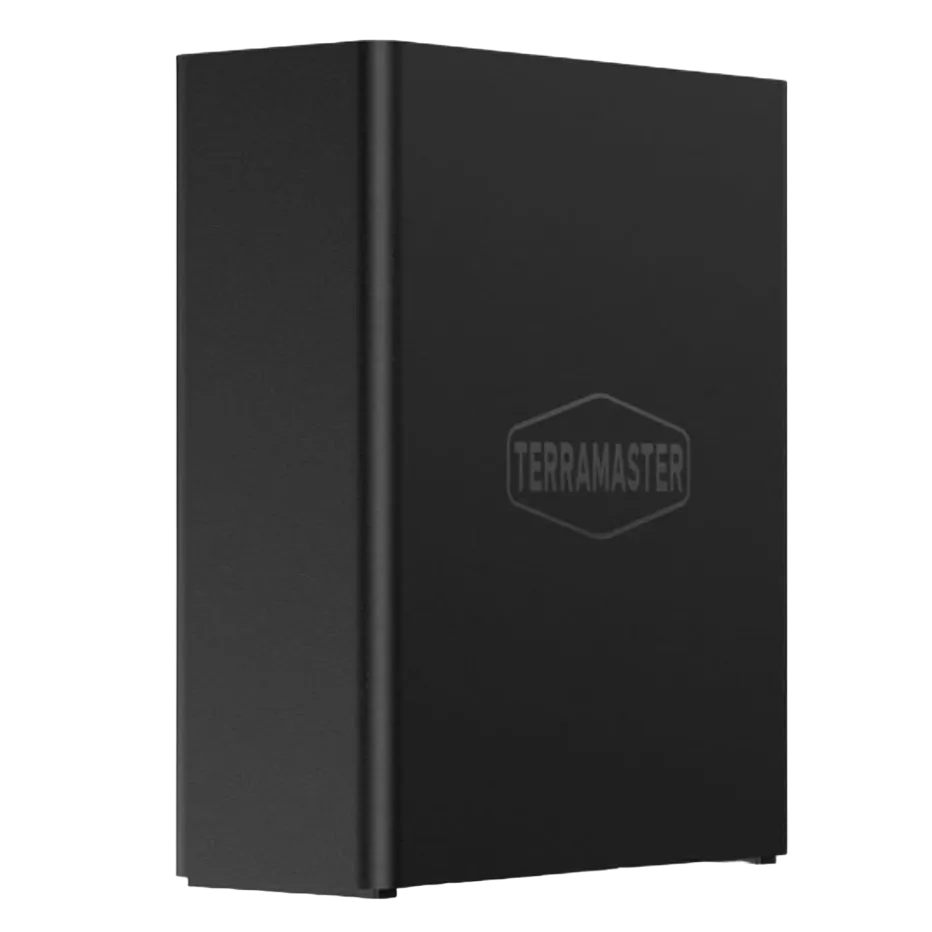 một mô hình trong suốt của thiết bị NAS TerraMaster F8 SSD Plus cho phép người dùng nhìn rõ cấu trúc bên trong