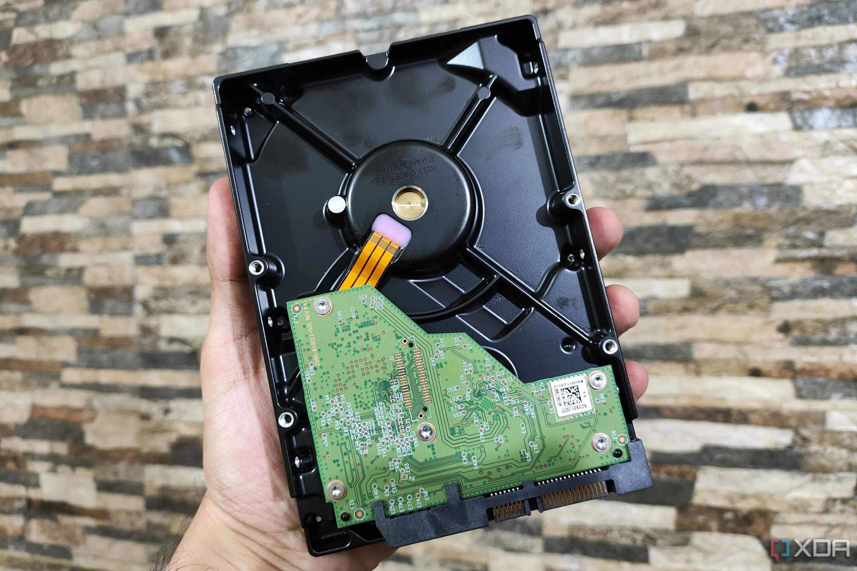 Một người đang cầm ổ cứng HDD WD Blue, đại diện cho các loại ổ cứng SMR và CMR phổ biến trên thị trường