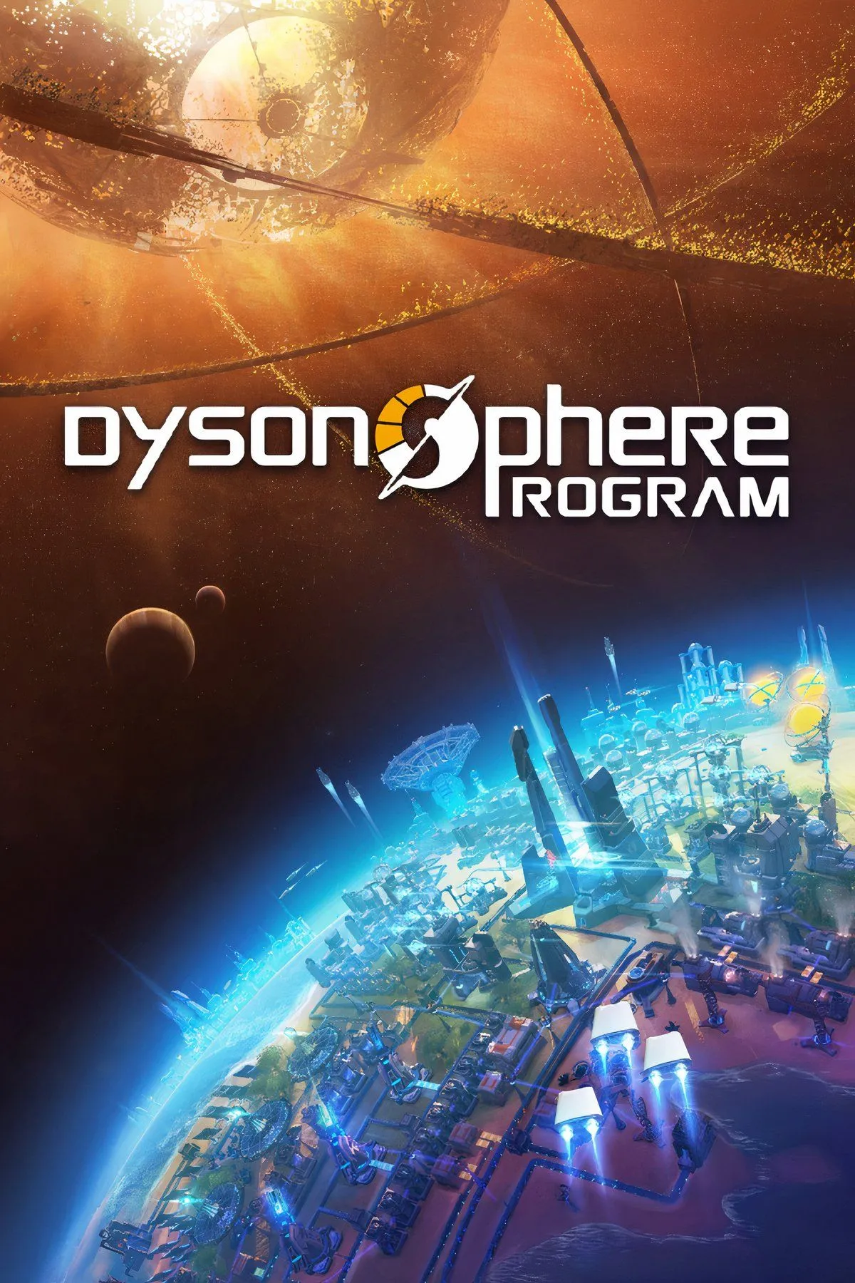 Một phần của quả cầu Dyson đang được xây dựng trong game Dyson Sphere Program
