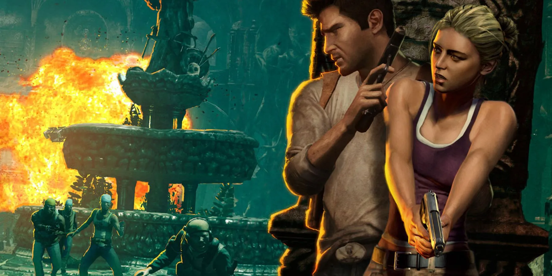 Nathan Drake và môi trường rừng rậm bí ẩn trong Uncharted: Drake's Fortune, mở đầu cho series phiêu lưu