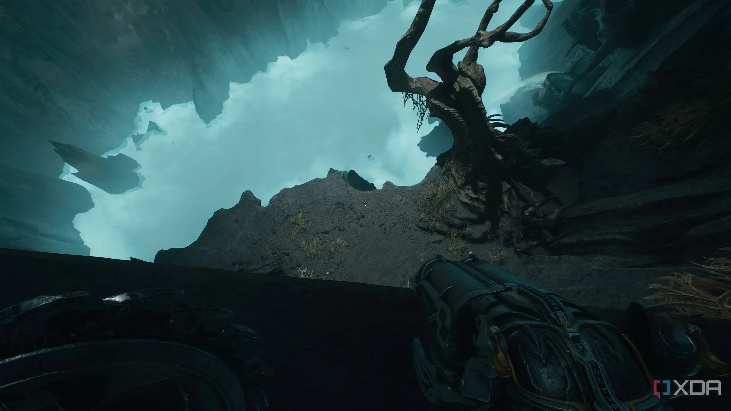 Nền đá nhỏ để nhảy xuống khu vực bí mật 4 trong Chapter 19 Doom: The Dark Ages