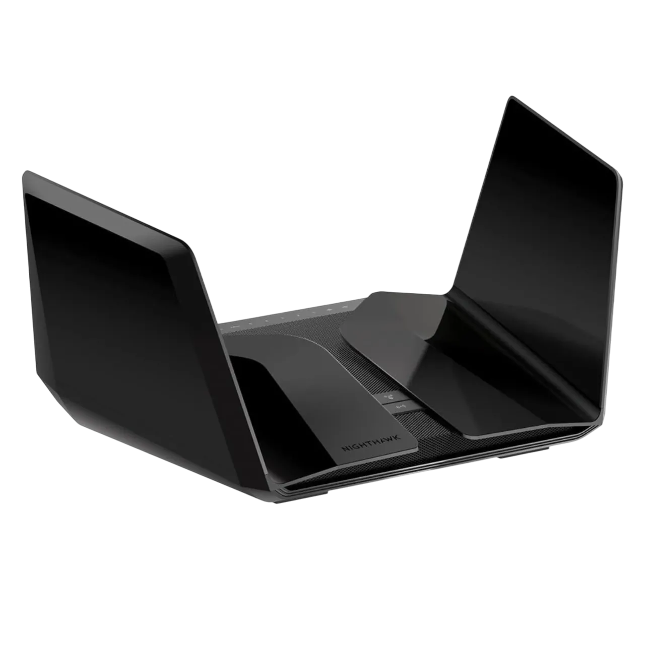 Netgear Nighthawk RAXE500 router Wi-Fi 6E với thiết kế ba cánh và ăng-ten ẩn