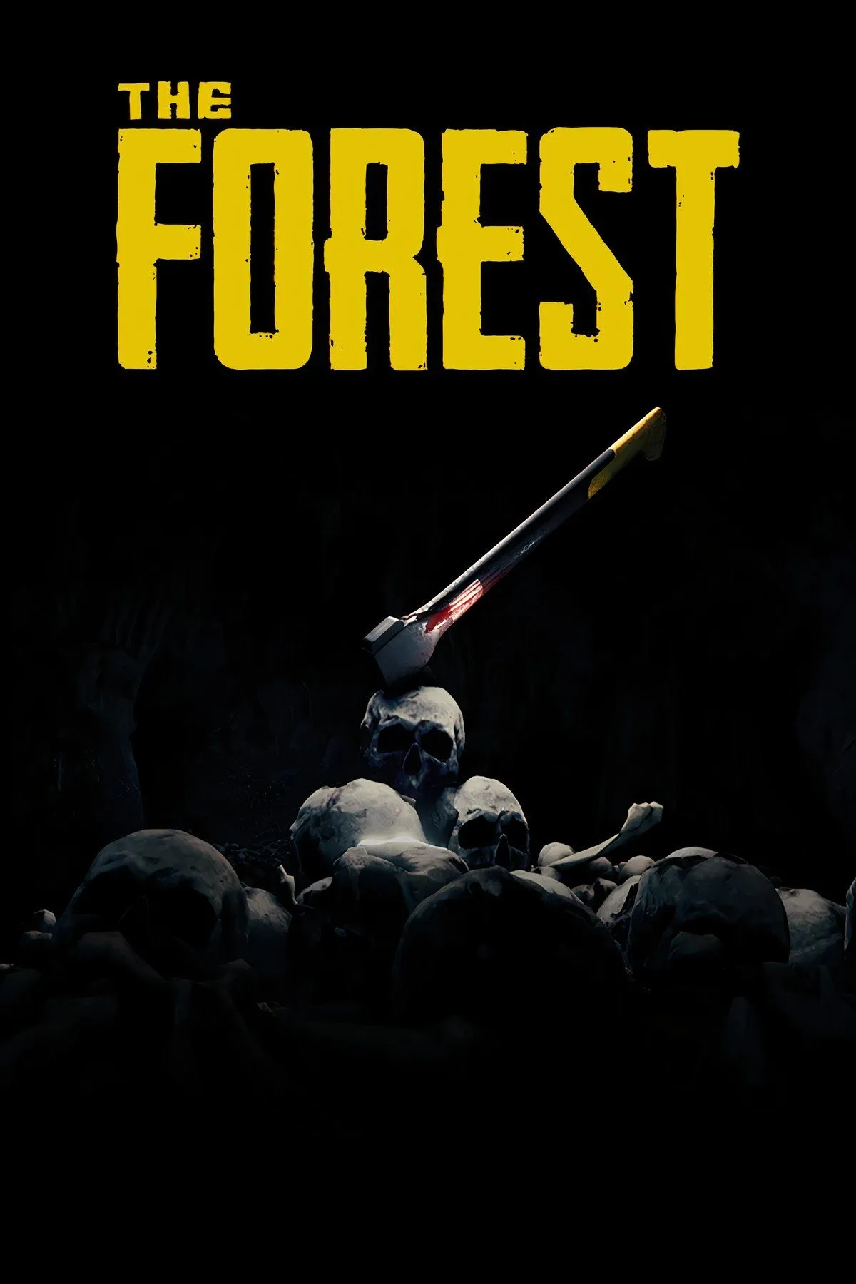 Người chơi đang chặt cây trong The Forest, thể hiện yếu tố sinh tồn và chế tạo giữa khu rừng hoang dã.