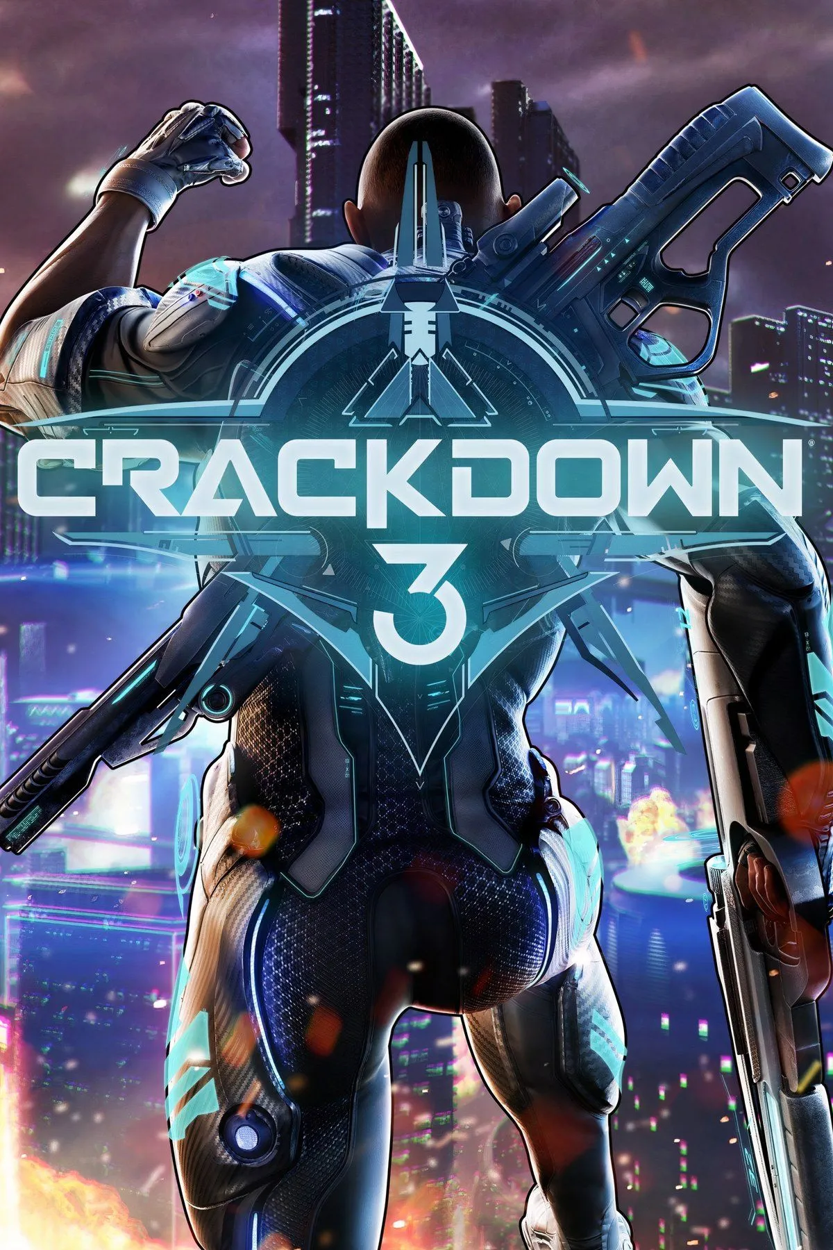 Nhân vật Agent trong Crackdown 3 đang hành động