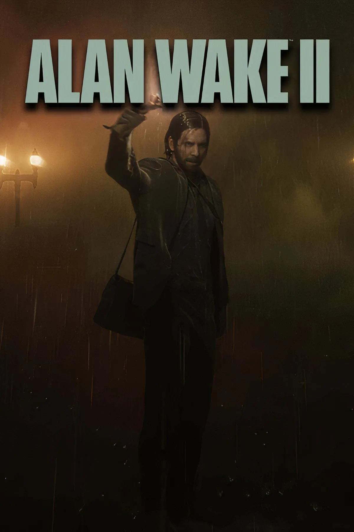 Nhân vật Alan Wake trong không gian rùng rợn và siêu thực của game Alan Wake 2