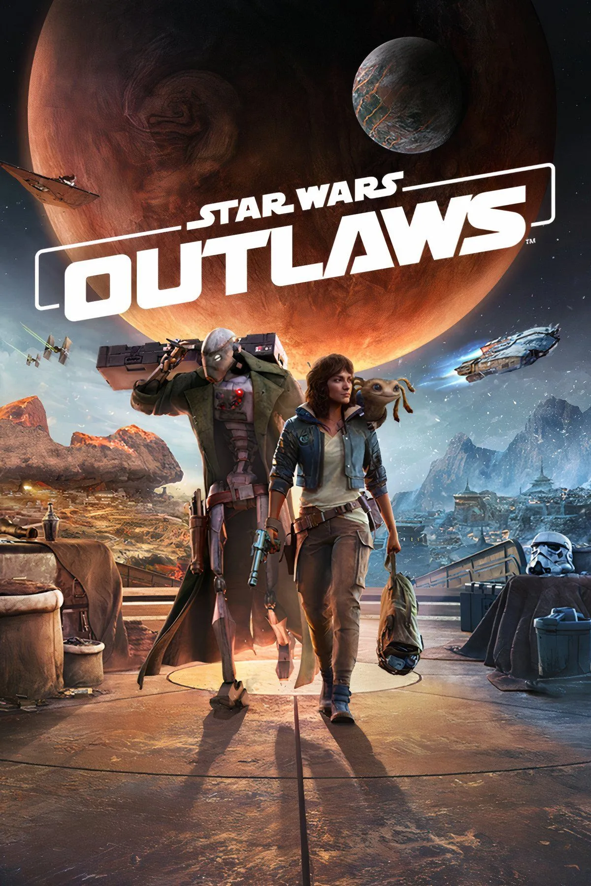 Nhân vật chính của Star Wars Outlaws trong bối cảnh thiên hà