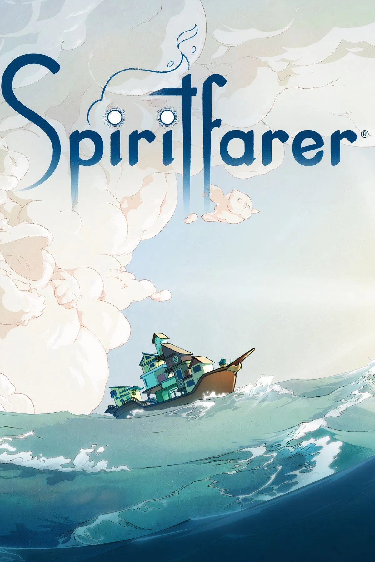 Nhân vật chính Stella trong Spiritfarer chèo thuyền chở linh hồn trên sông