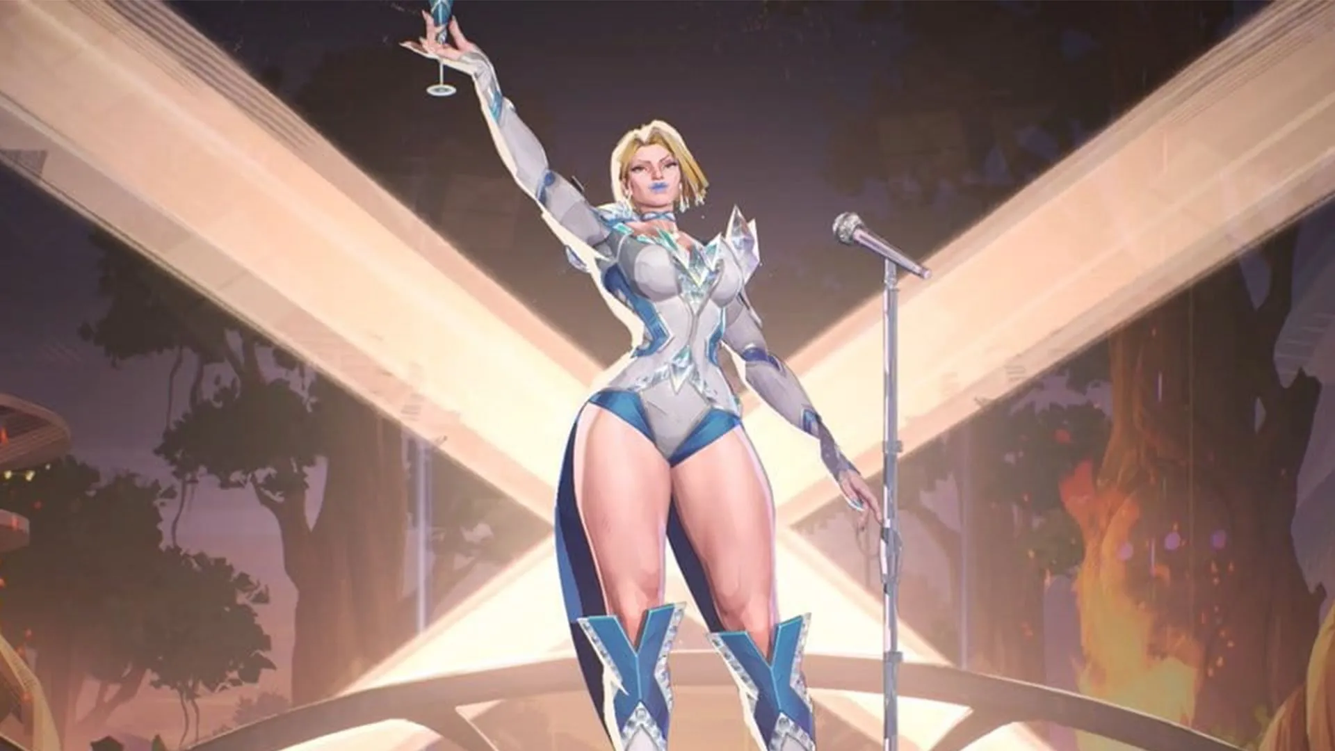 Nhân vật Emma Frost trong một trang phục độc đáo của Marvel Rivals.