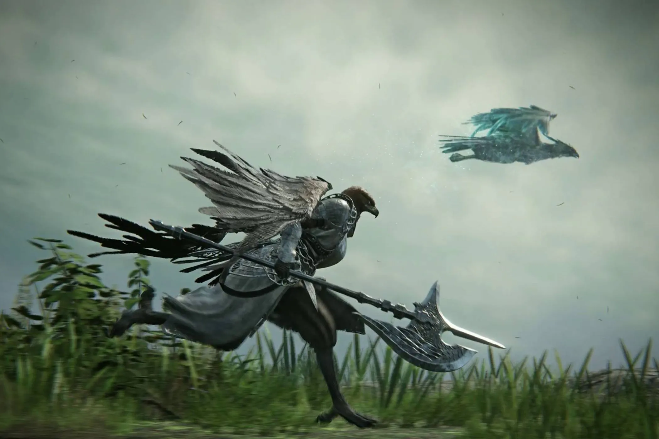 Nhân vật Guardian trong Elden Ring Nightreign chạy cùng một sinh vật, minh họa trải nghiệm co-op hành động