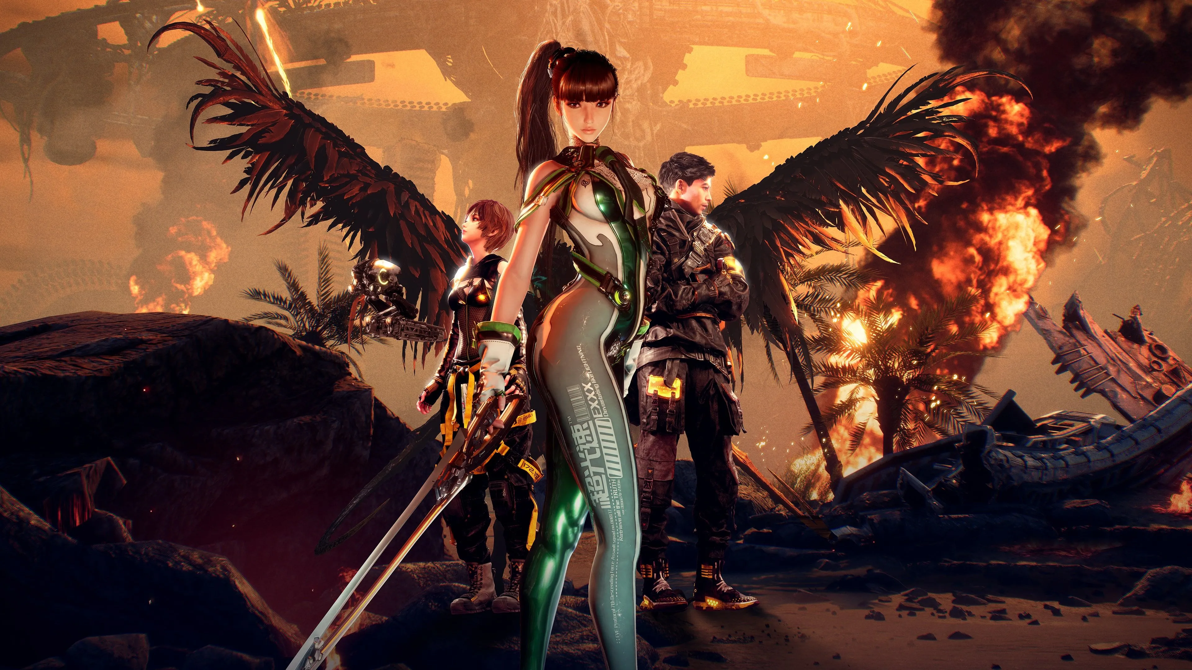 Nhân vật nữ chính Eve của game Stellar Blade đang chiến đấu