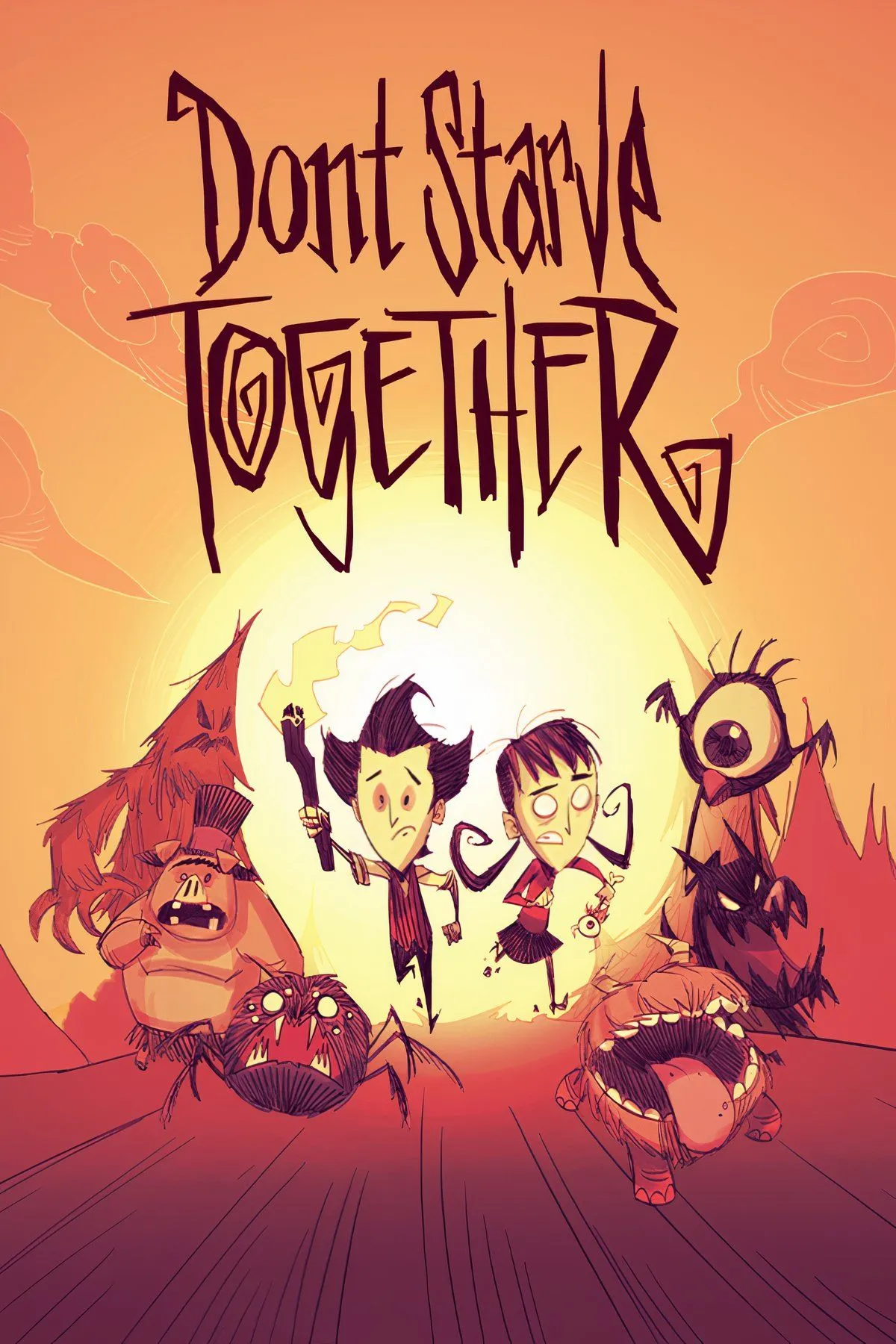 Nhân vật trong Don't Starve Together đang sinh tồn trong môi trường giả tưởng đầy rẫy nguy hiểm.