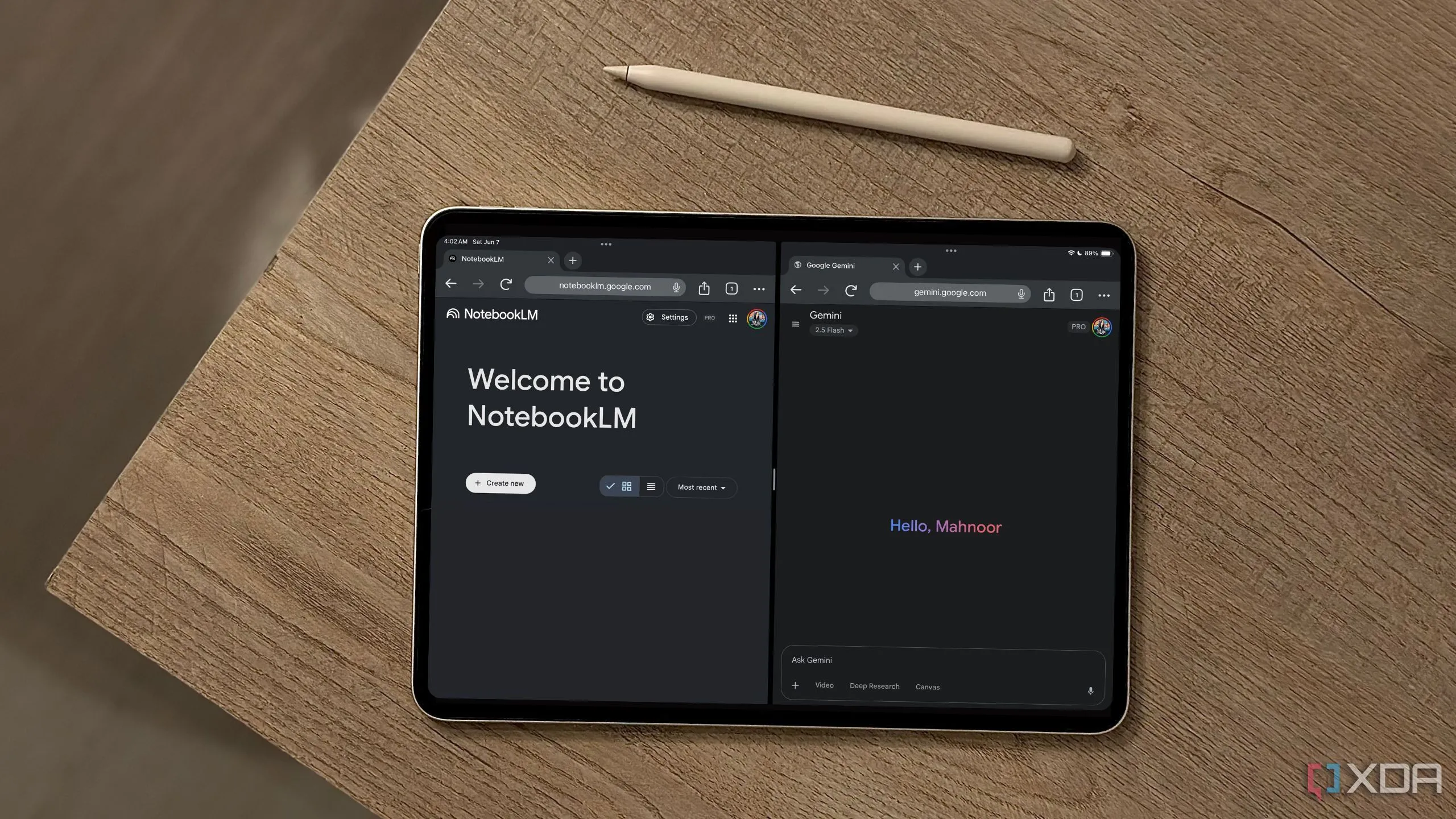 NotebookLM và Gemini trên website của Google, minh họa tính năng Audio Overviews