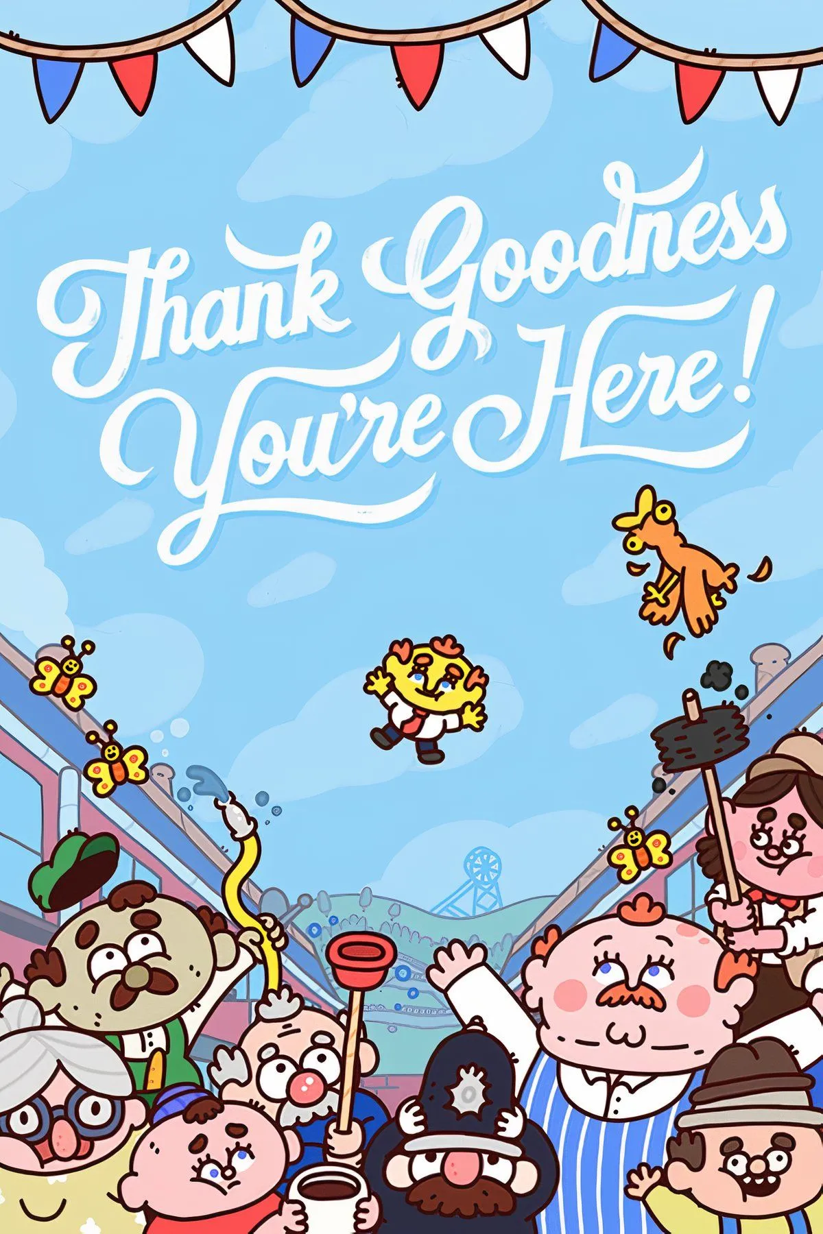Phong cách đồ họa hoạt hình độc đáo của game hài hước Thank Goodness You're Here!