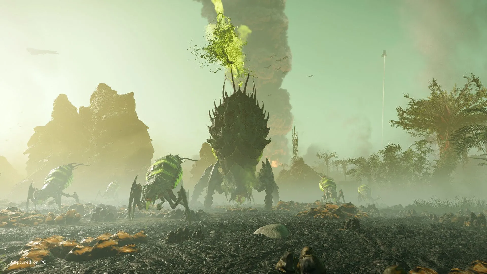 Quái vật bọ hung nguy hiểm trong game Helldivers 2, một thử thách cho người chơi