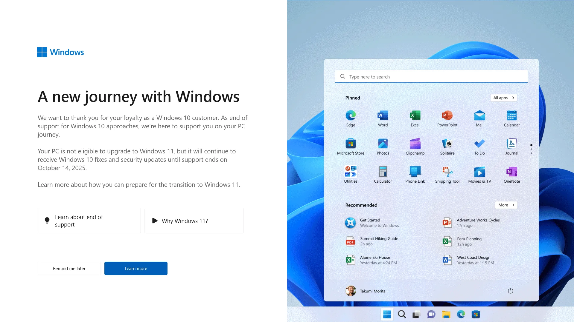 Quảng cáo toàn màn hình thúc giục nâng cấp Windows 11 trên máy tính Windows 10