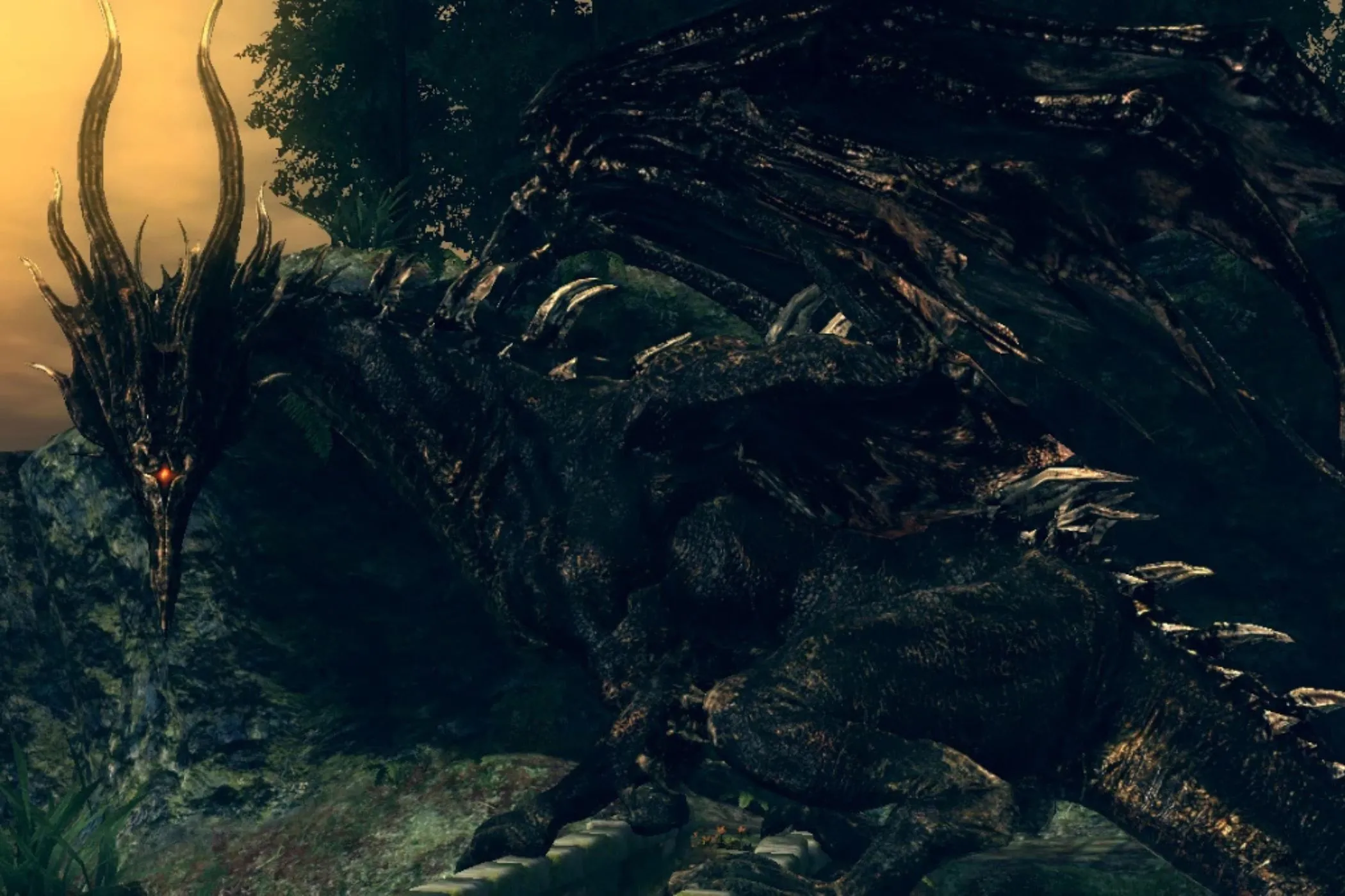 Rồng đen Kalameet hung dữ trong Dark Souls, nổi tiếng với độ khó thách thức người chơi