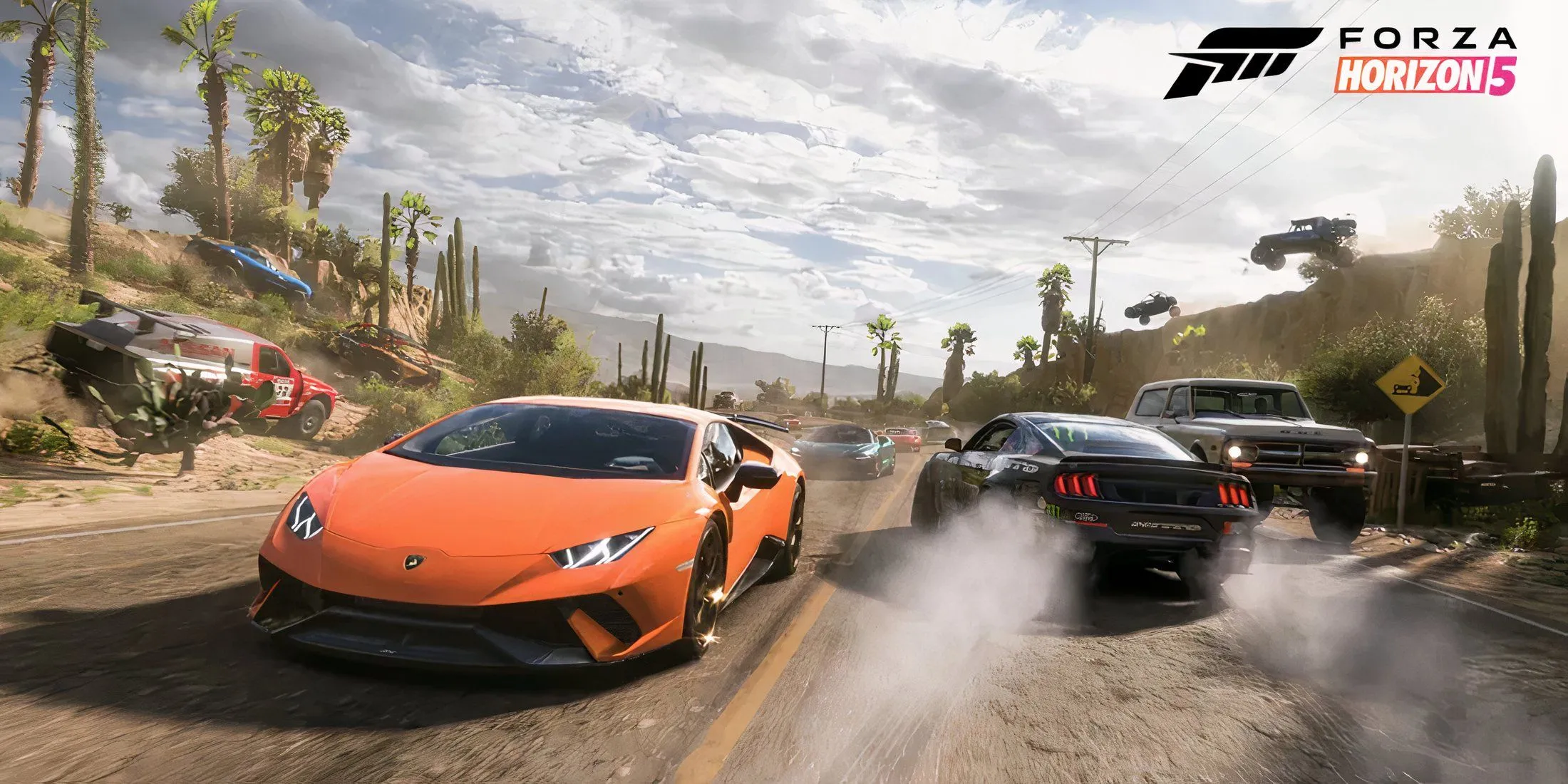 Siêu xe Pagani Zonda Cinque màu đỏ nổi bật trong Forza Horizon 5