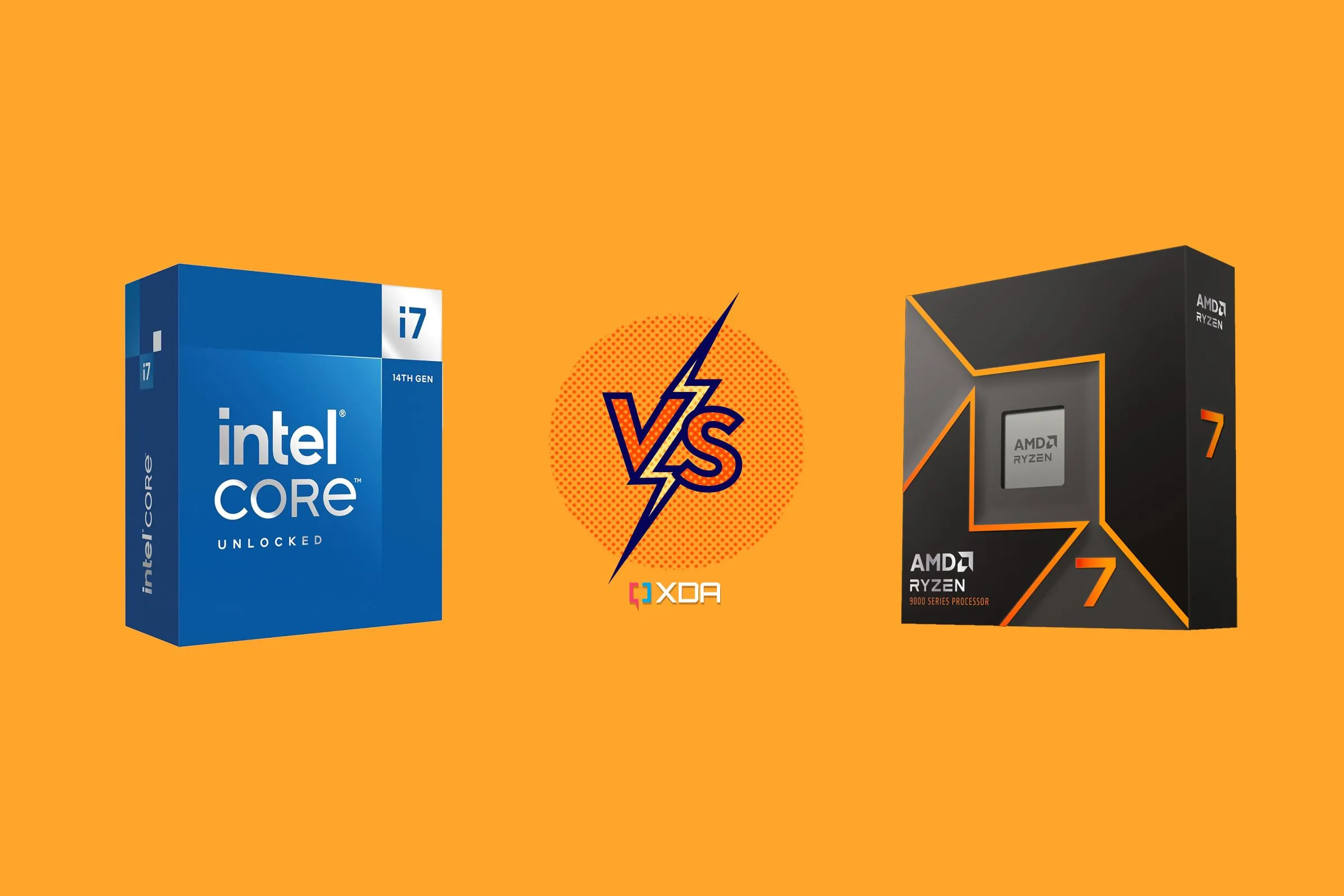 So sánh CPU Intel Core i7-14700K và AMD Ryzen 7 9700X, đại diện cho cuộc chiến chip máy tính