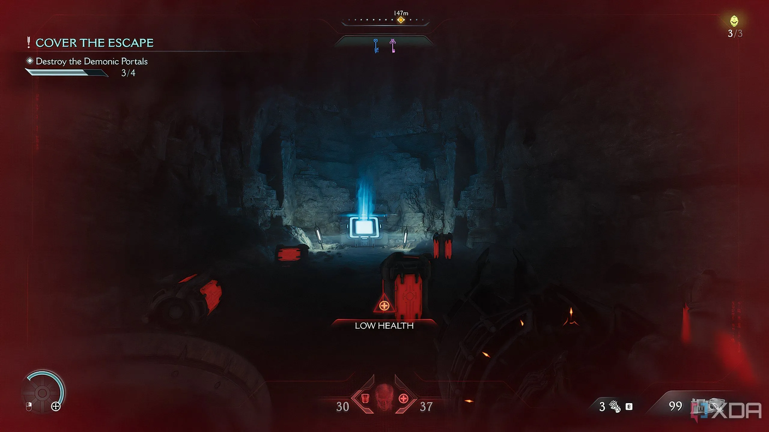 Tấm đệm nhảy (jump pad) quen thuộc giúp thoát khỏi hang động sau khi lấy Weapon Skin