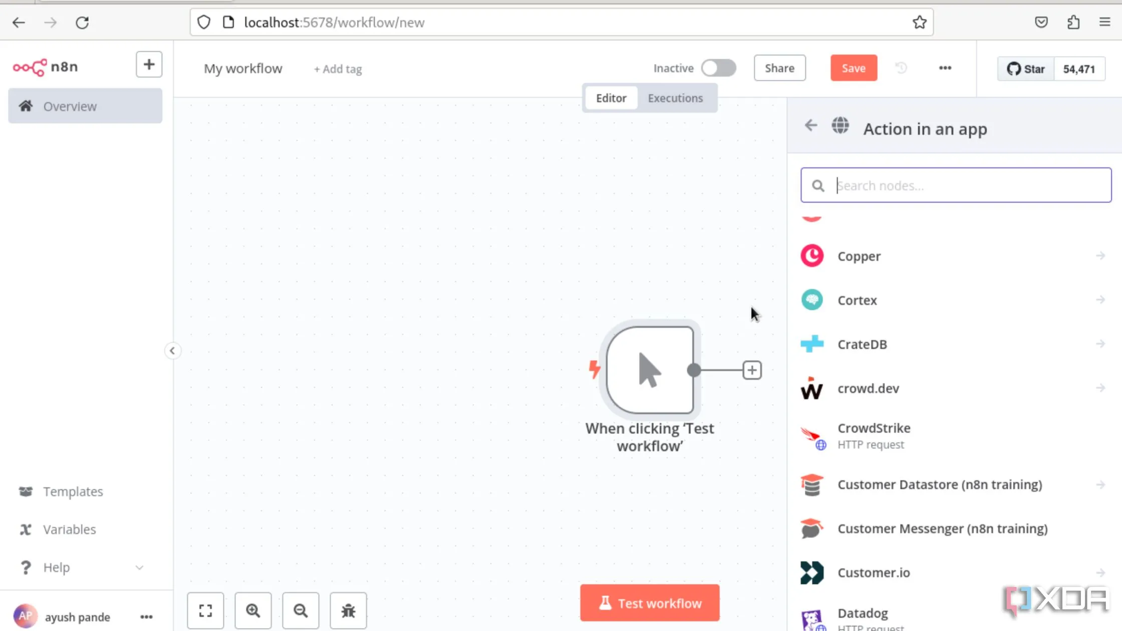 Tạo workflow tự động hóa trên n8n