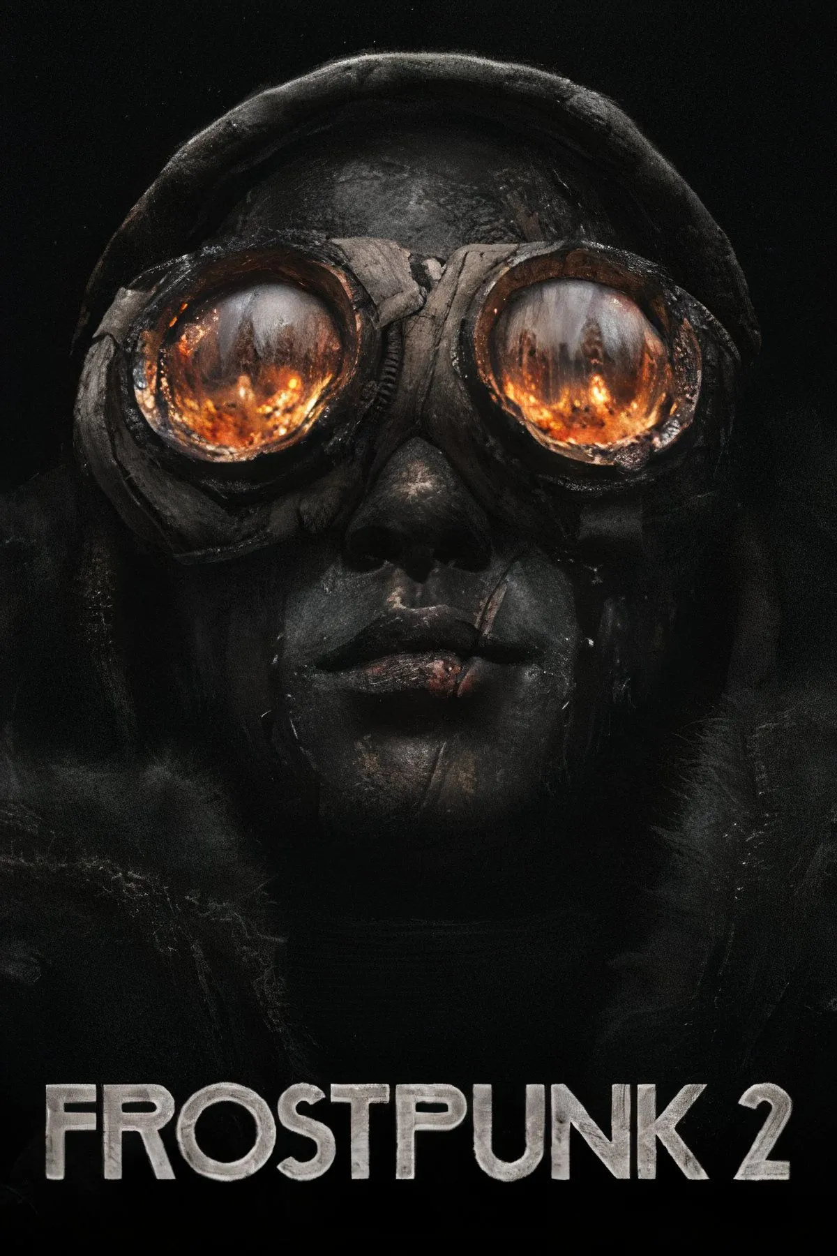 Thành phố Frostpunk 2 trong bối cảnh băng giá khắc nghiệt, với các công trình sưởi ấm và dân cư tụ tập