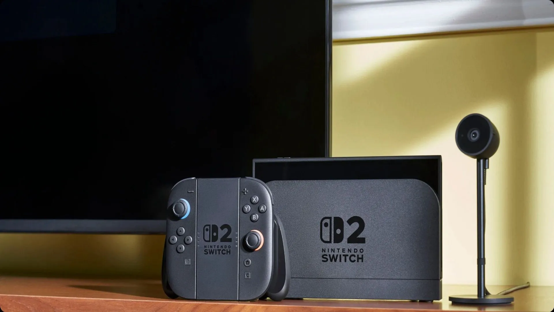 Thiết kế console Nintendo Switch 2 cùng tay cầm và mic, biểu tượng của sự đổi mới