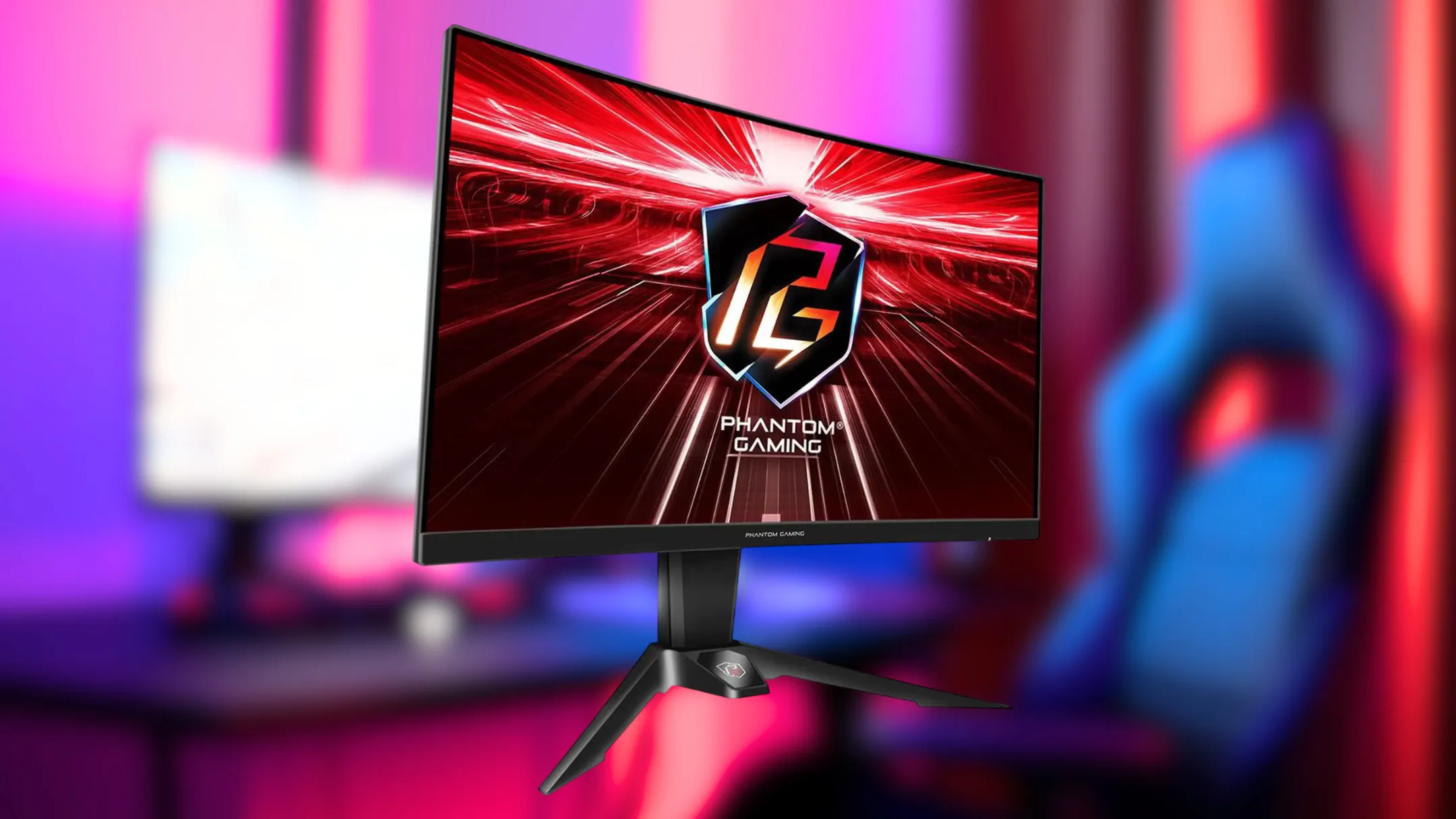 Thiết kế màn hình chơi game ASRock Phantom PG27Q15R2A với viền mỏng và chân đế vững chắc