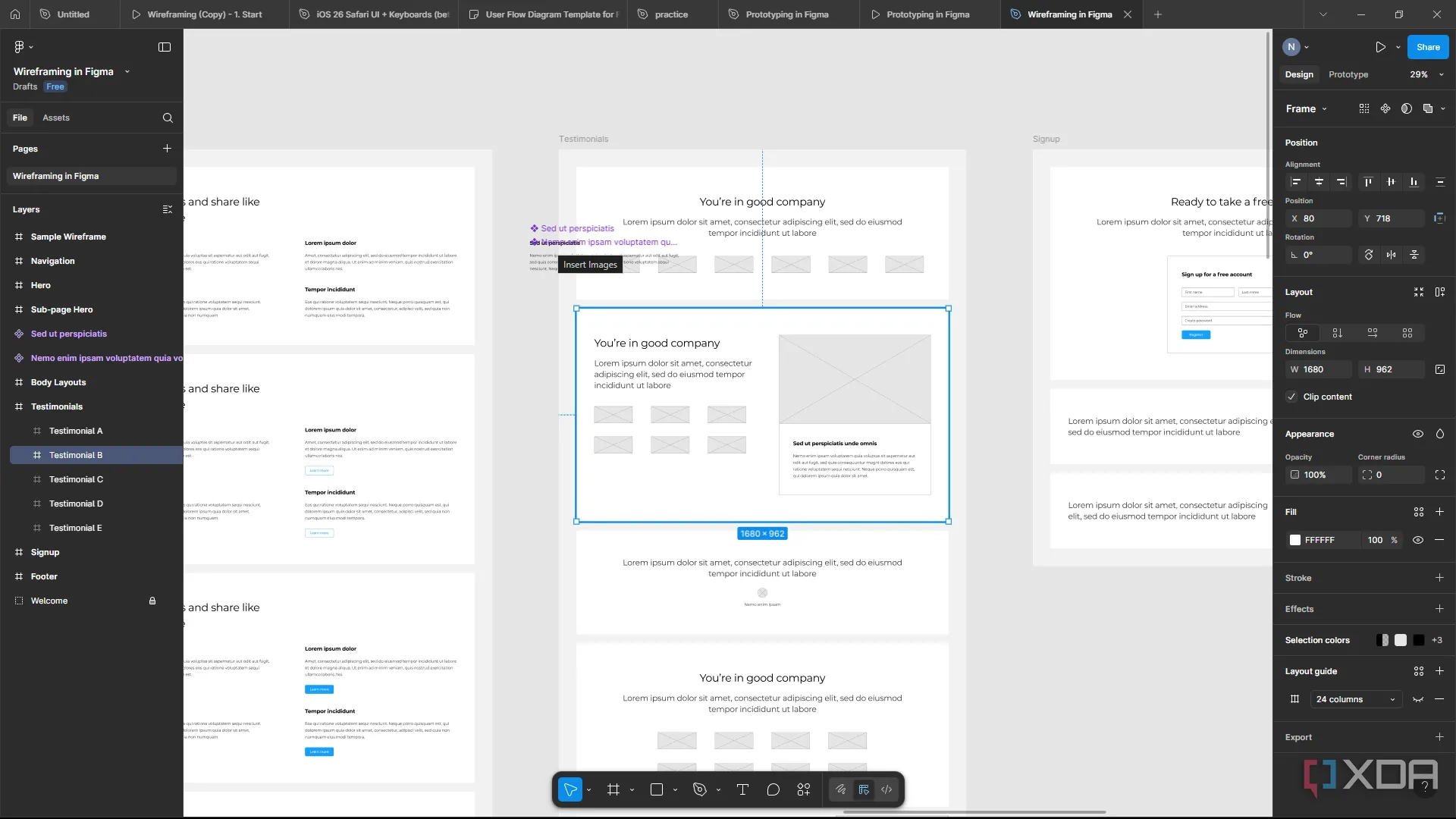 Thiết kế wireframe độ trung thực cao và giao diện UI chuyên nghiệp với Figma