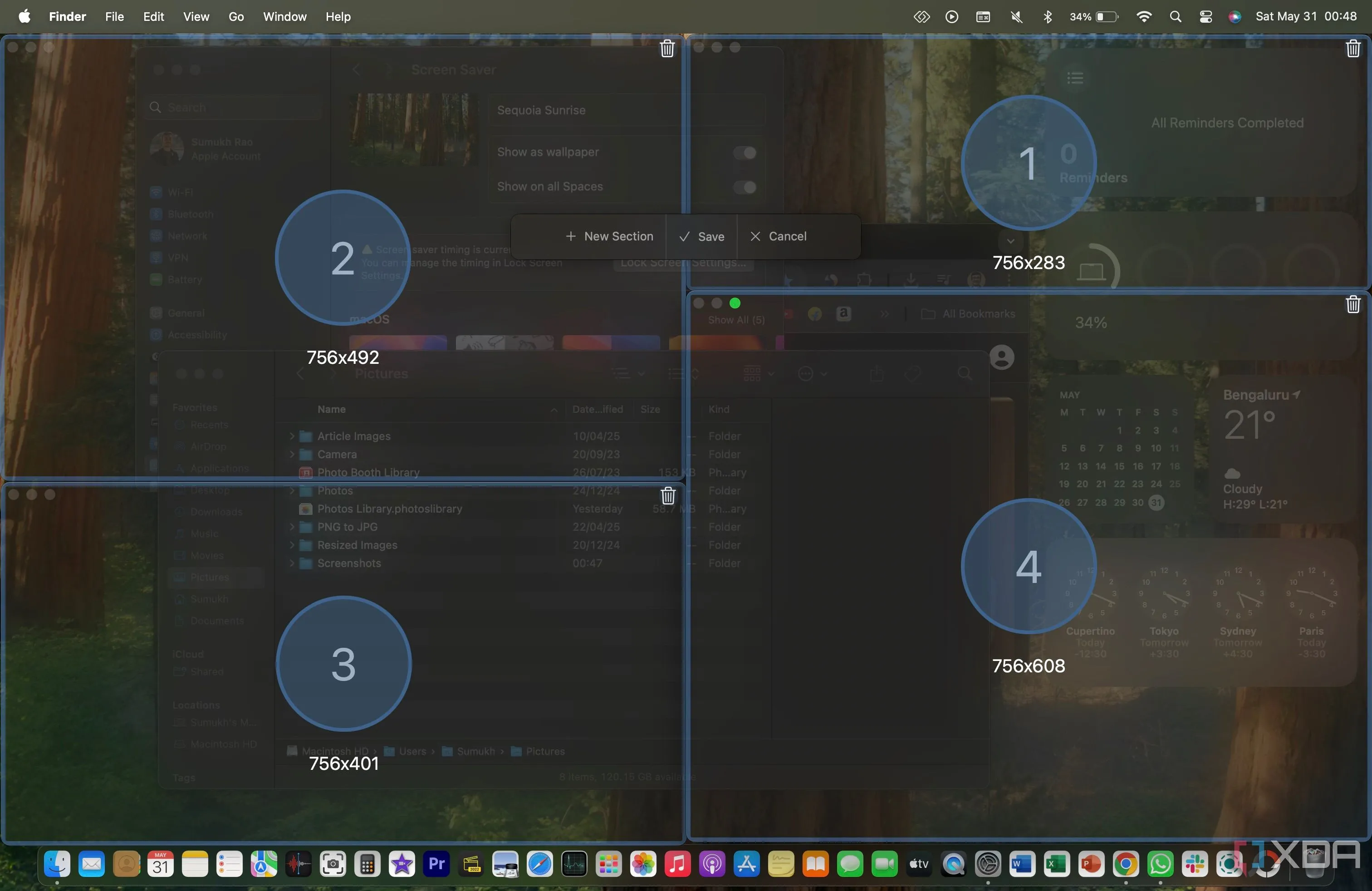 Thiết lập kích thước cửa sổ linh hoạt trên MacsyZones, giải pháp thay thế FancyZones cho macOS.