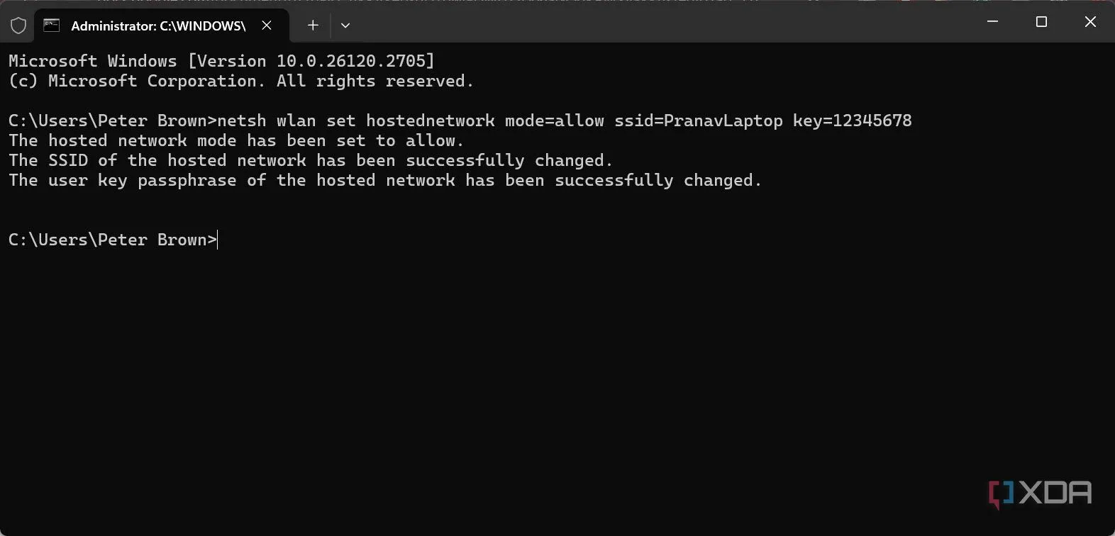 Thiết lập và khởi động điểm phát Wi-Fi di động qua Command Prompt