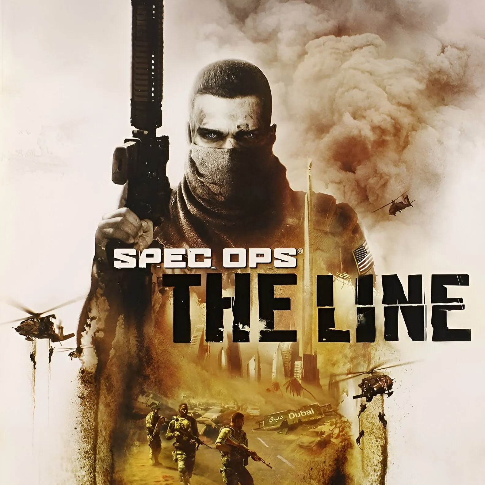 Thủ lĩnh Walker trong bối cảnh hoang tàn của Dubai trong Spec Ops: The Line