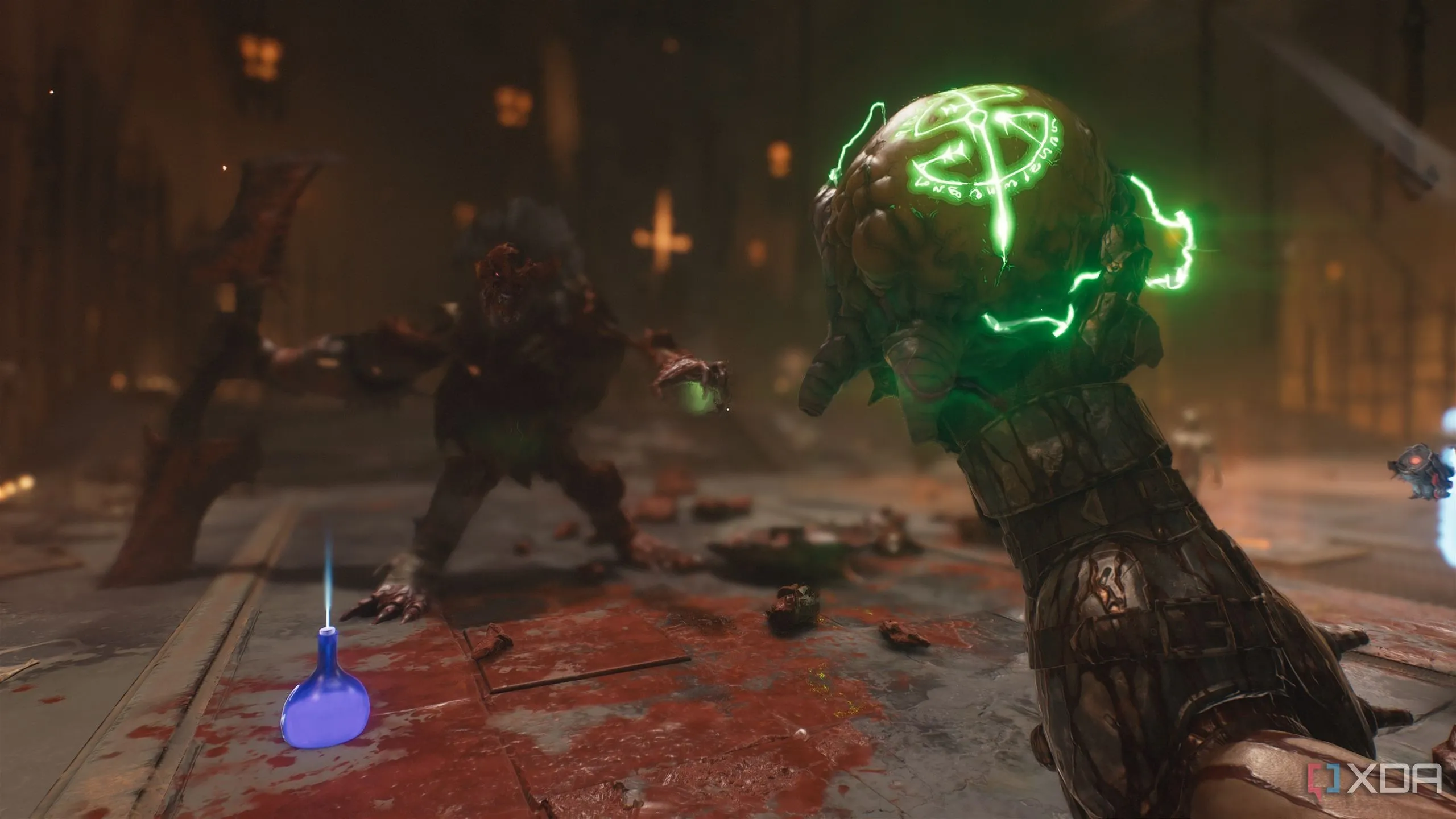 Tinh hoa quỷ Demonic Essence tăng cường giáp tối đa, nhận được sau khi đánh bại Agaddon Hunter trong Doom The Dark Ages Chapter 11