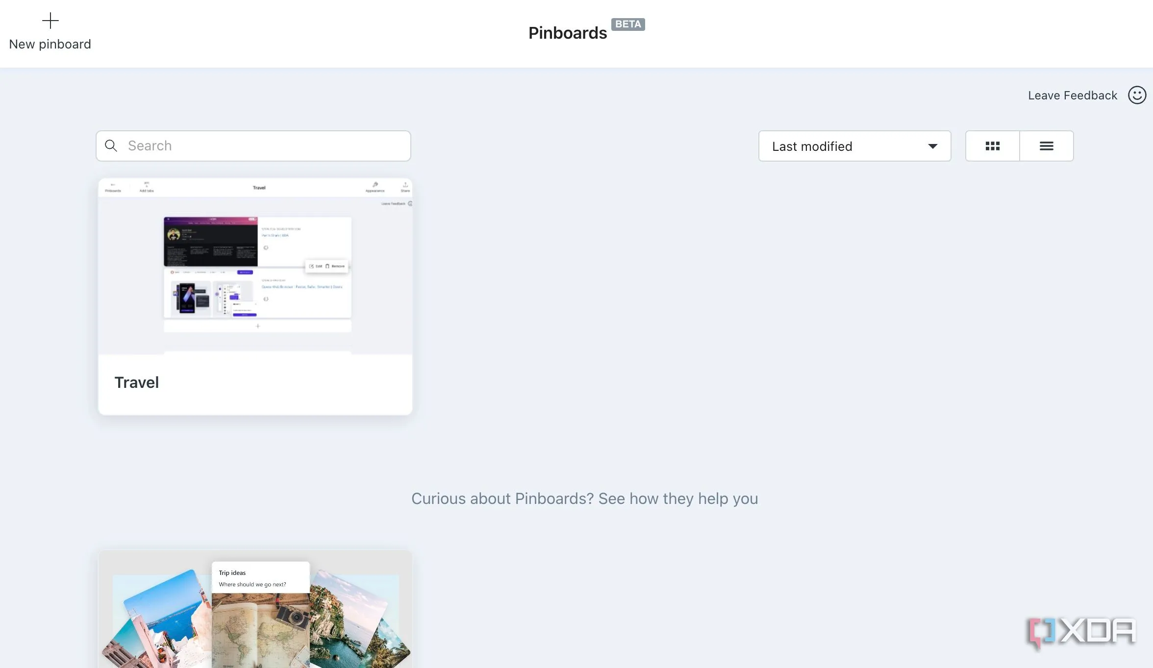Tính năng Pinboards trong Opera Air cho phép người dùng thu thập, sắp xếp và chia sẻ các liên kết, hình ảnh một cách trực quan.