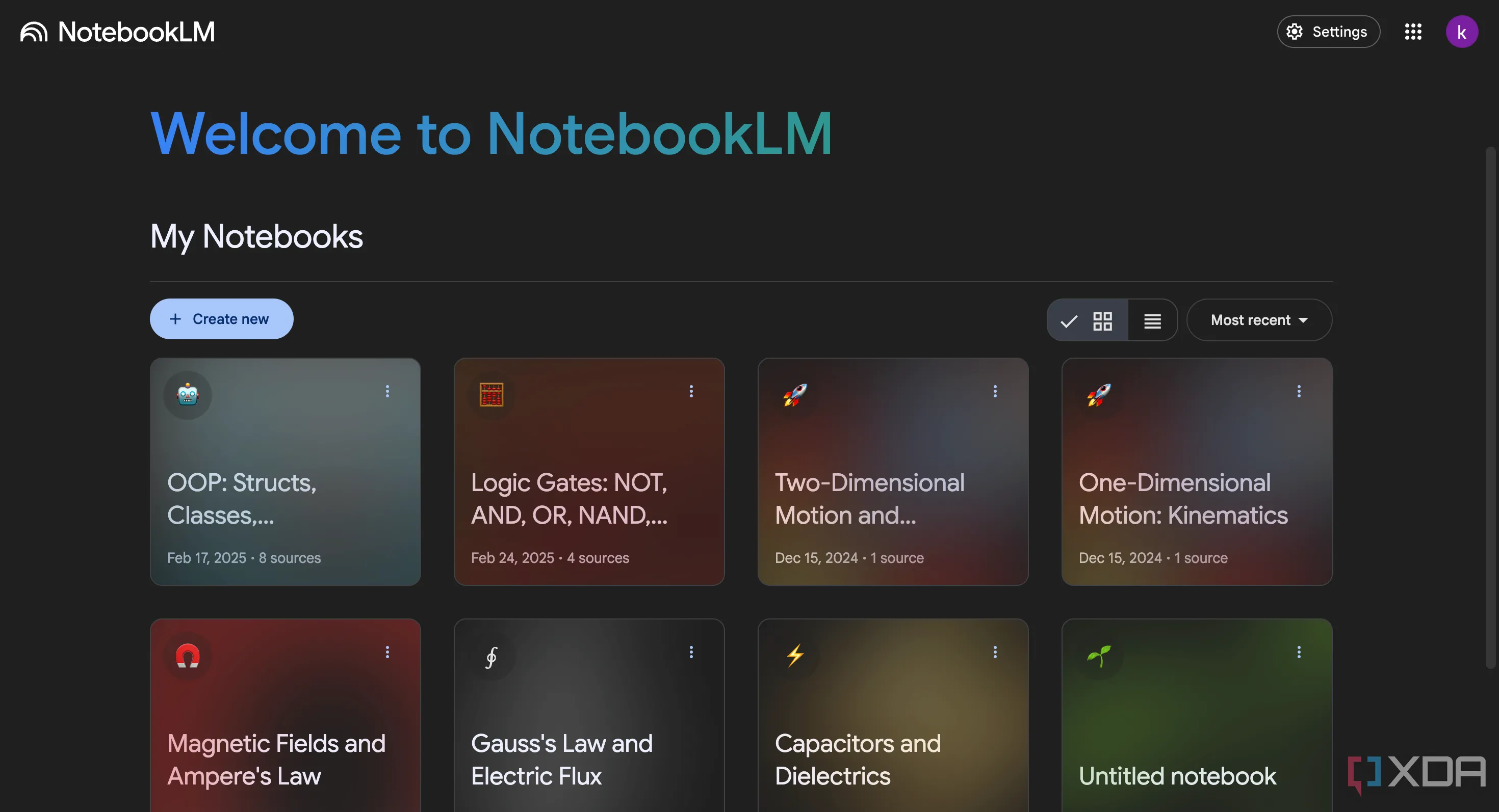 Tổ chức NotebookLM với nhiều sổ ghi chú