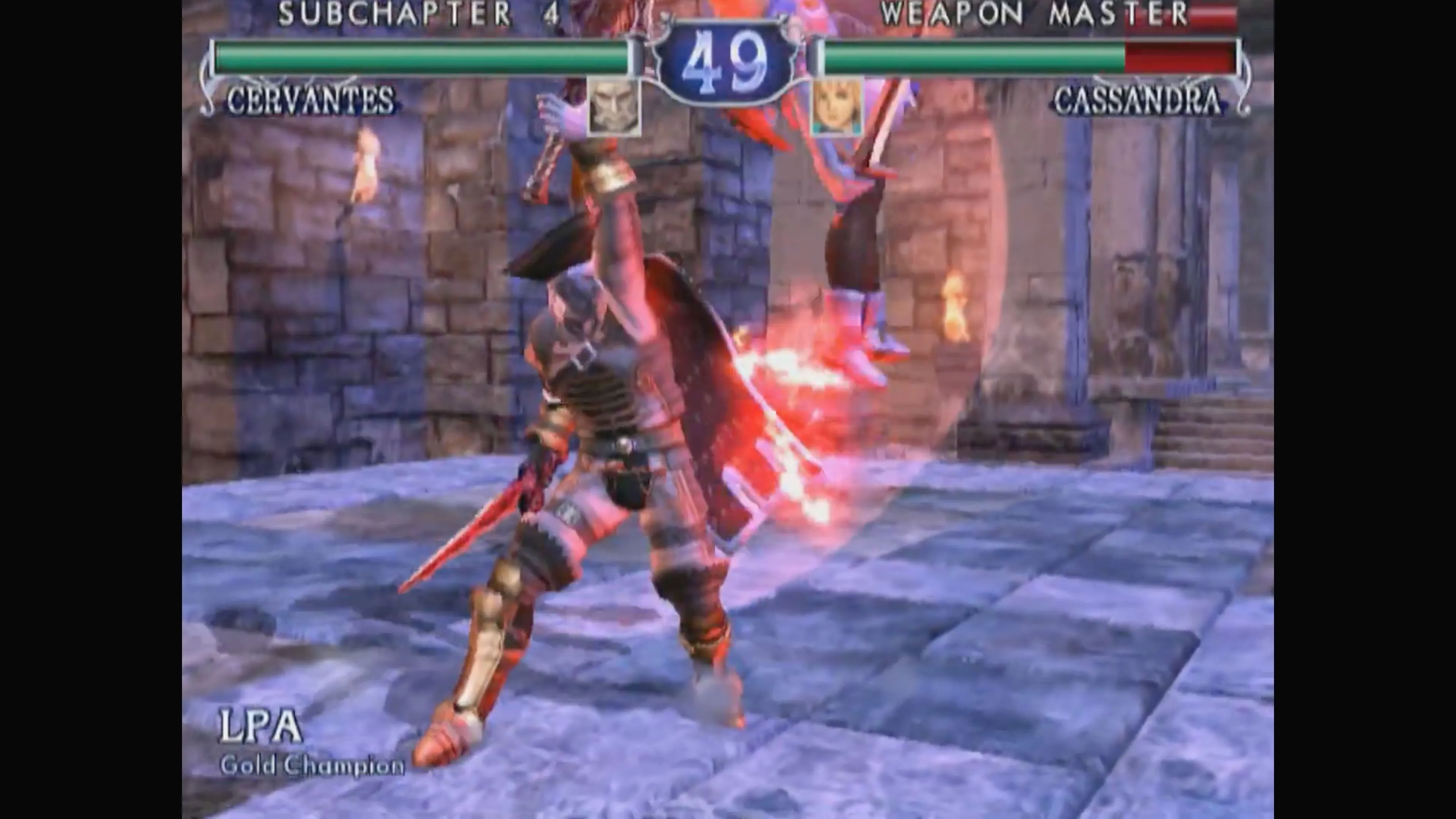 Trận đấu đối kháng ấn tượng trong SoulCalibur II