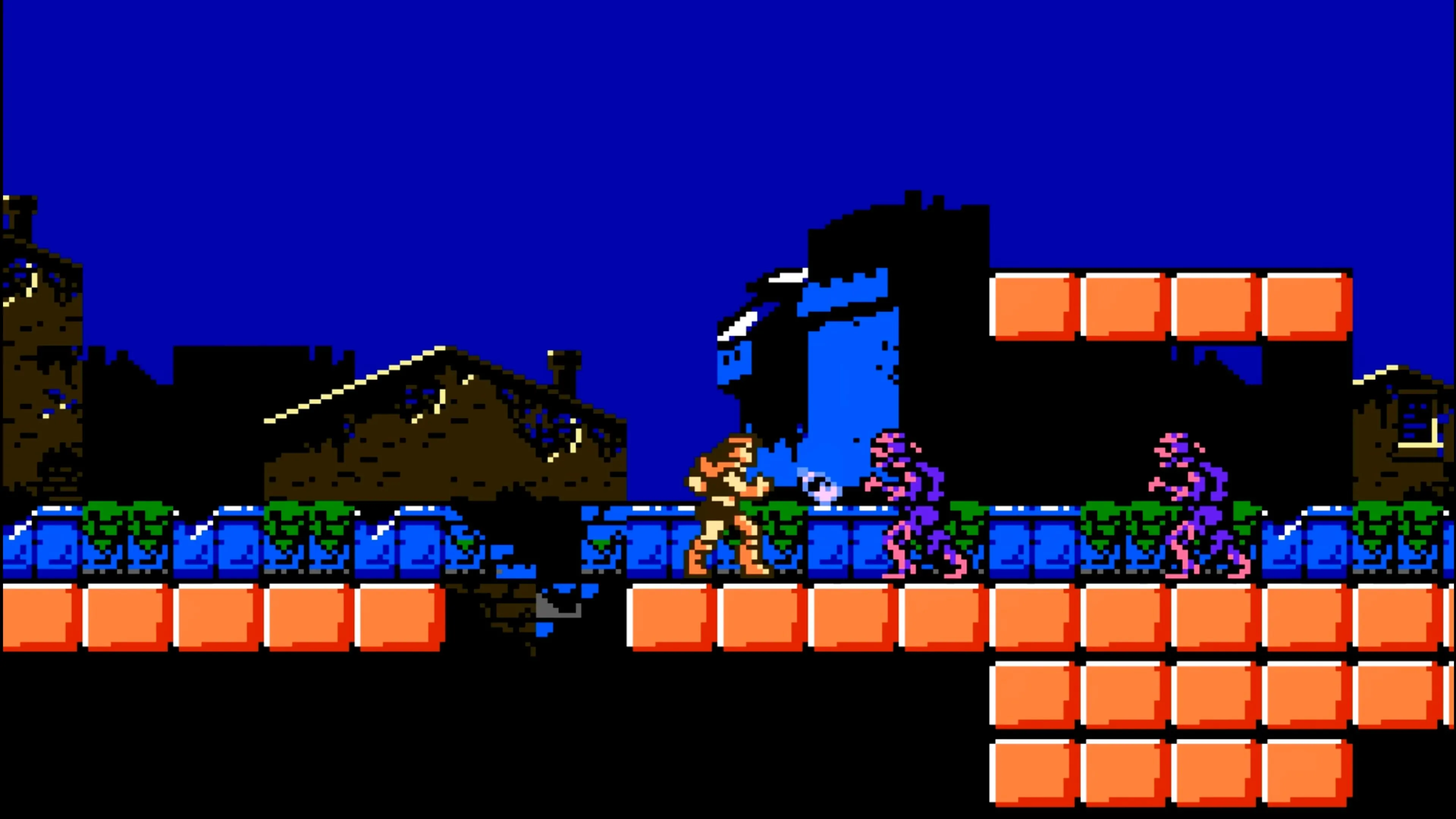 Trevor Belmont chiến đấu với kẻ thù trong Castlevania III Dracula's Curse